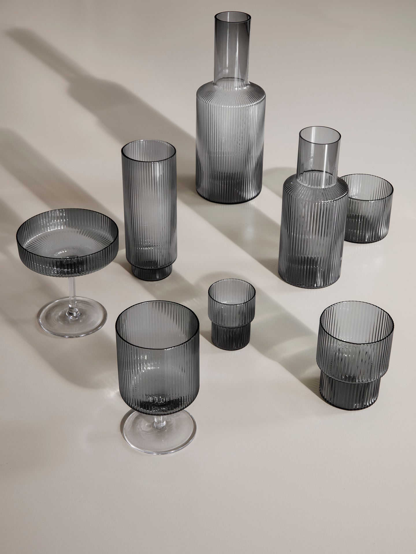 RIPPLE LOW Smoke Glasses Set