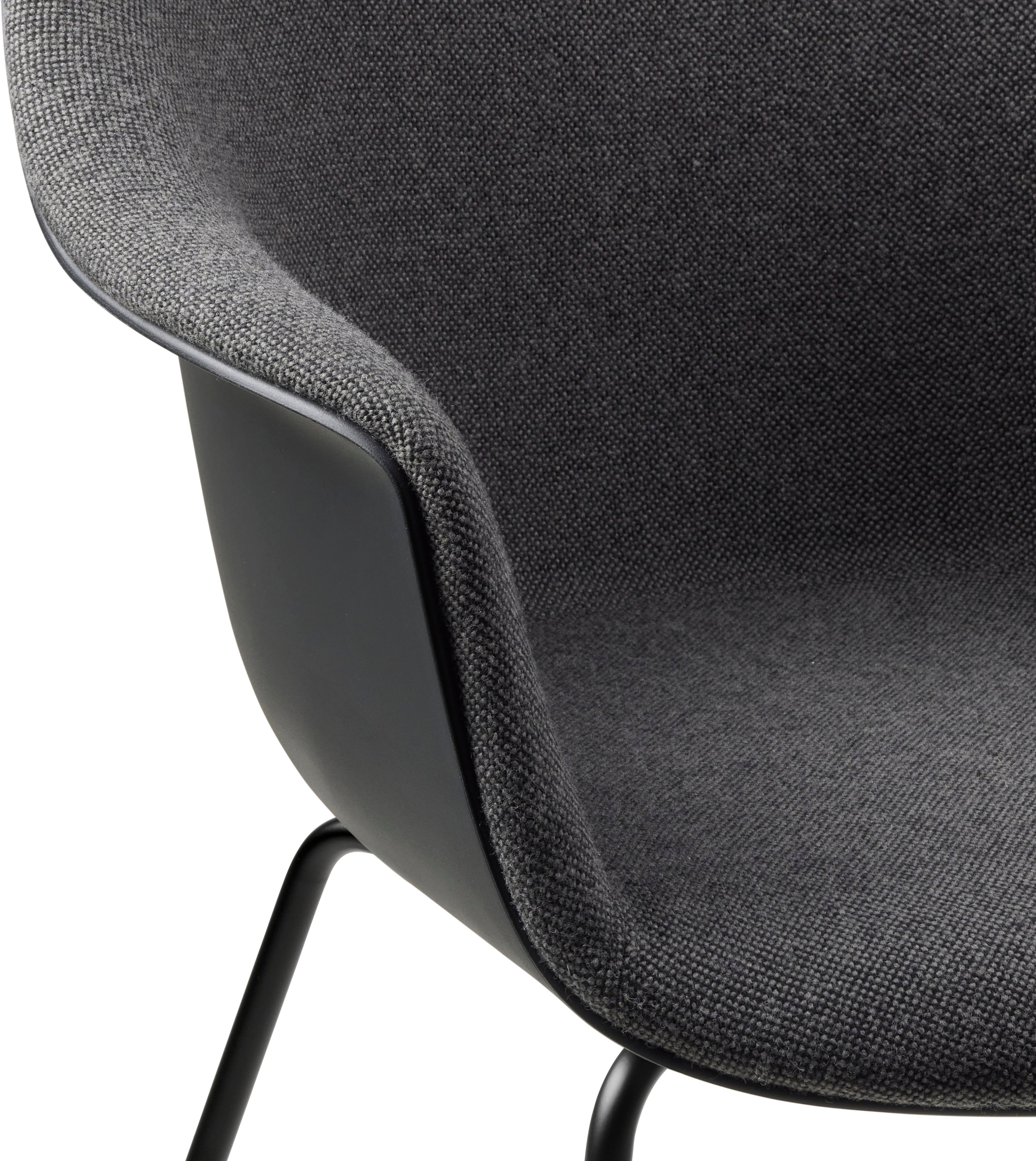 BAT Stuhl dunkelgrau mit Metallgestell
