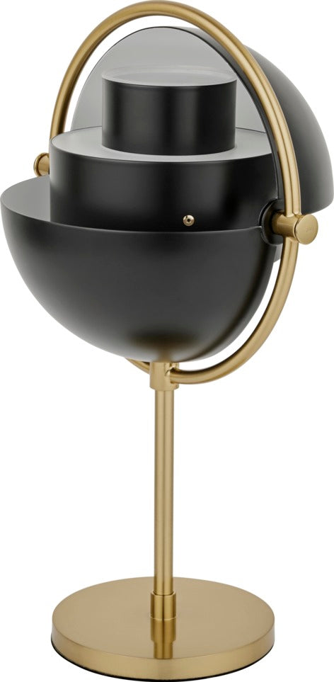MULTI-LITE tragbare Lampe schwarz mit Messingsockel