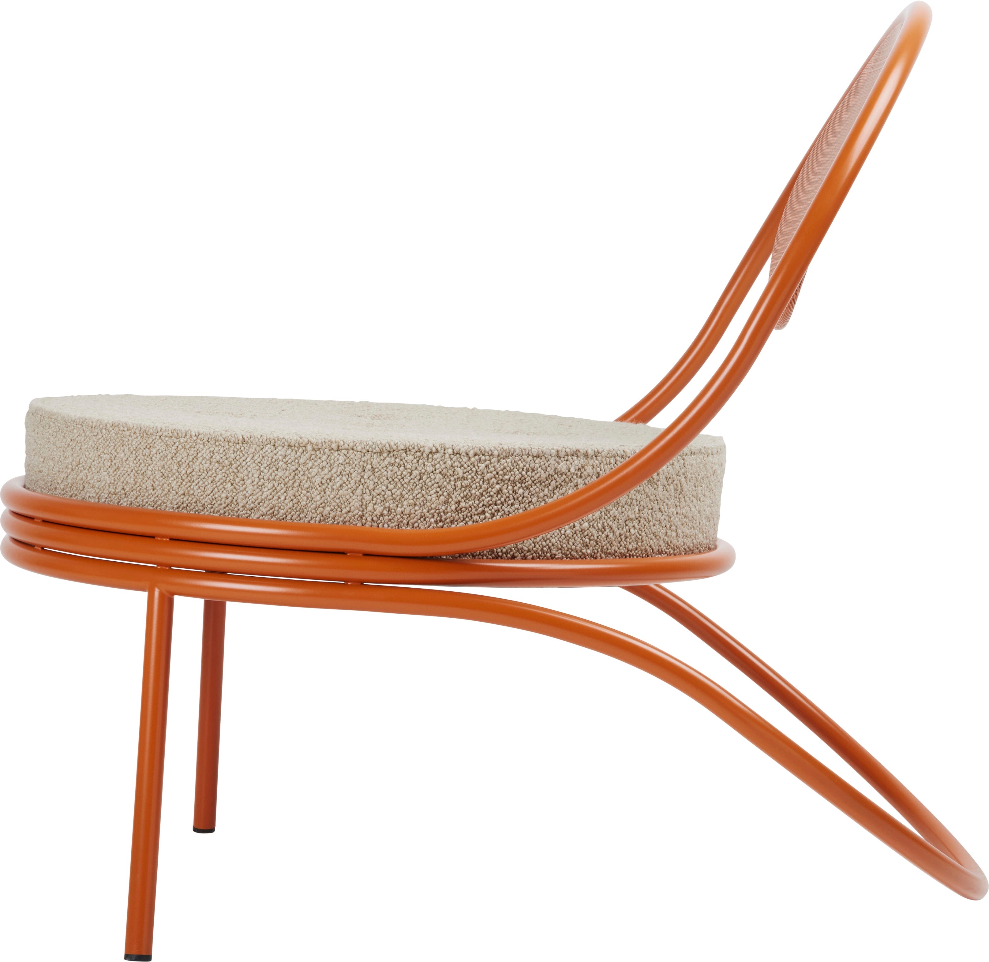 Sessel COPACABANA gepolstert mit orangefarbenem Fuß