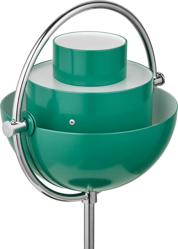 MULTI-LITE grüne tragbare Lampe mit Chromsockel