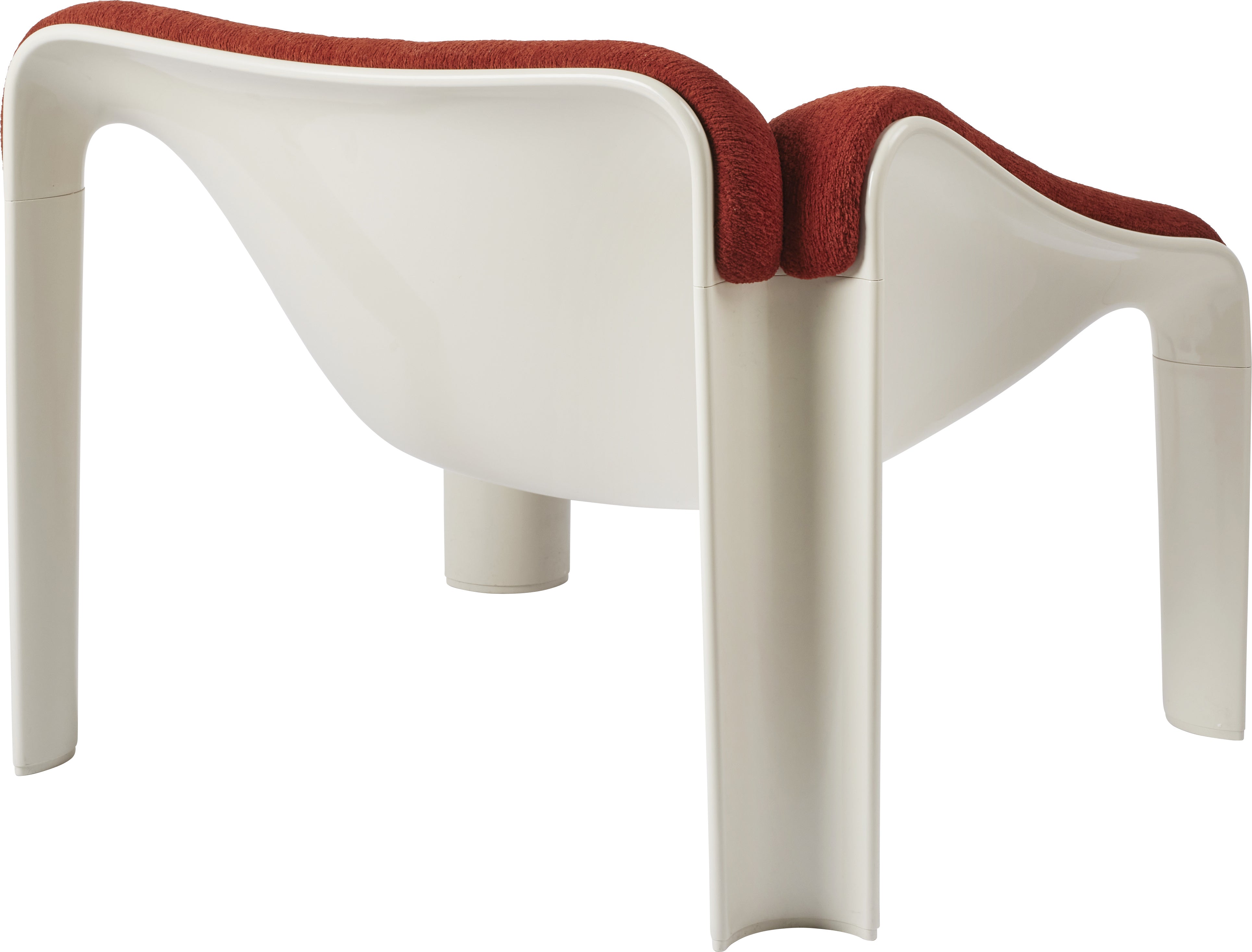 F300 Armchair in Red with White Base