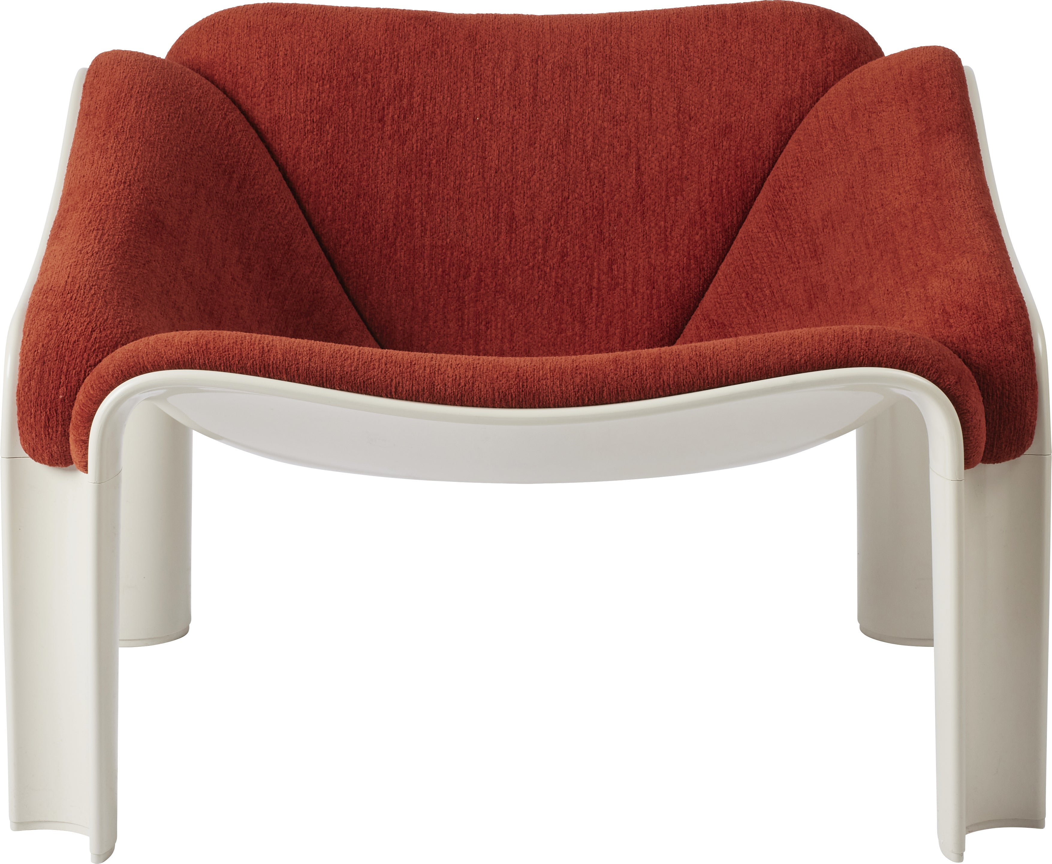F300 Armchair in Red with White Base