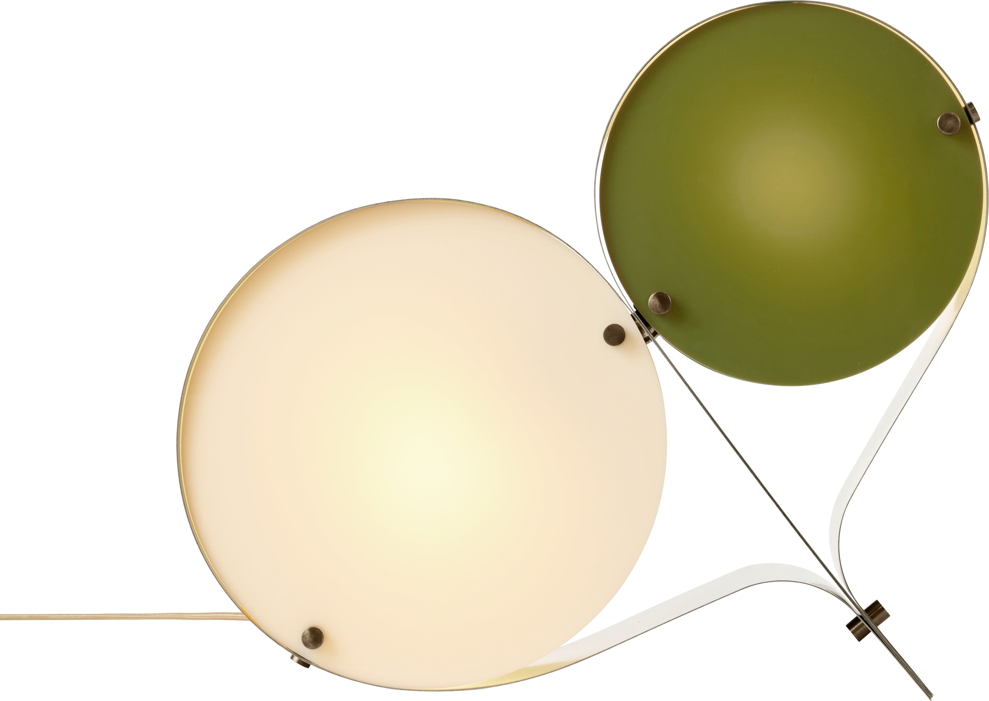 COPPIA cream table lamp with olive