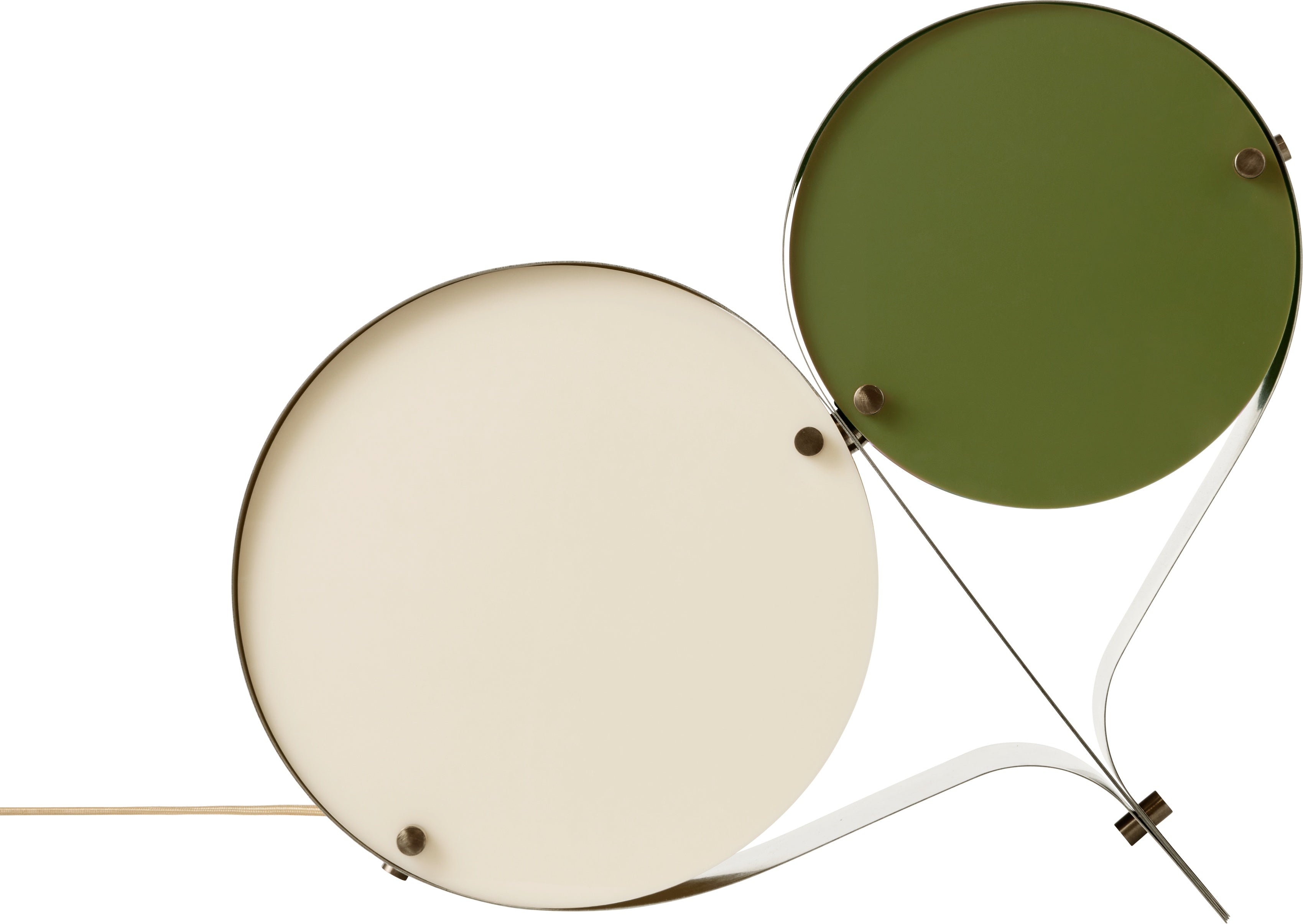 COPPIA cream table lamp with olive