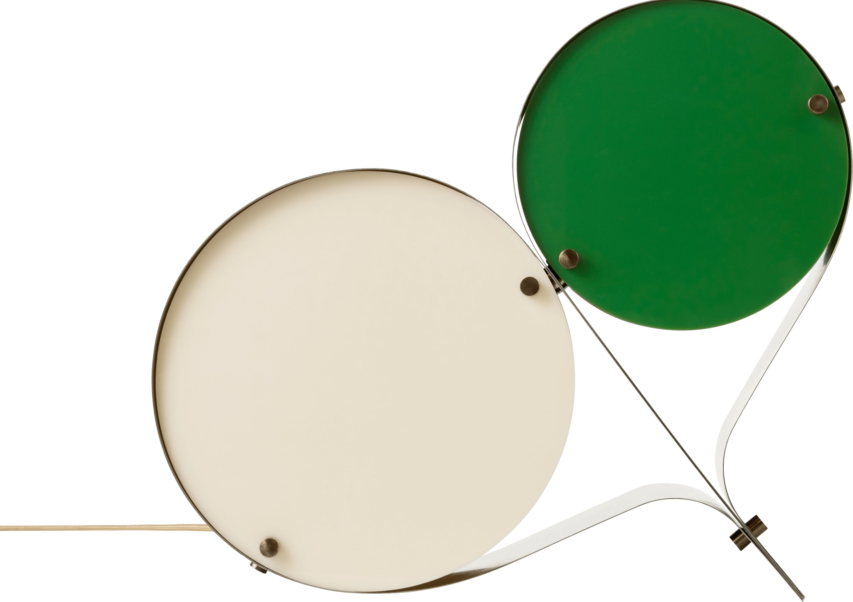 COPPIA cream table lamp with green
