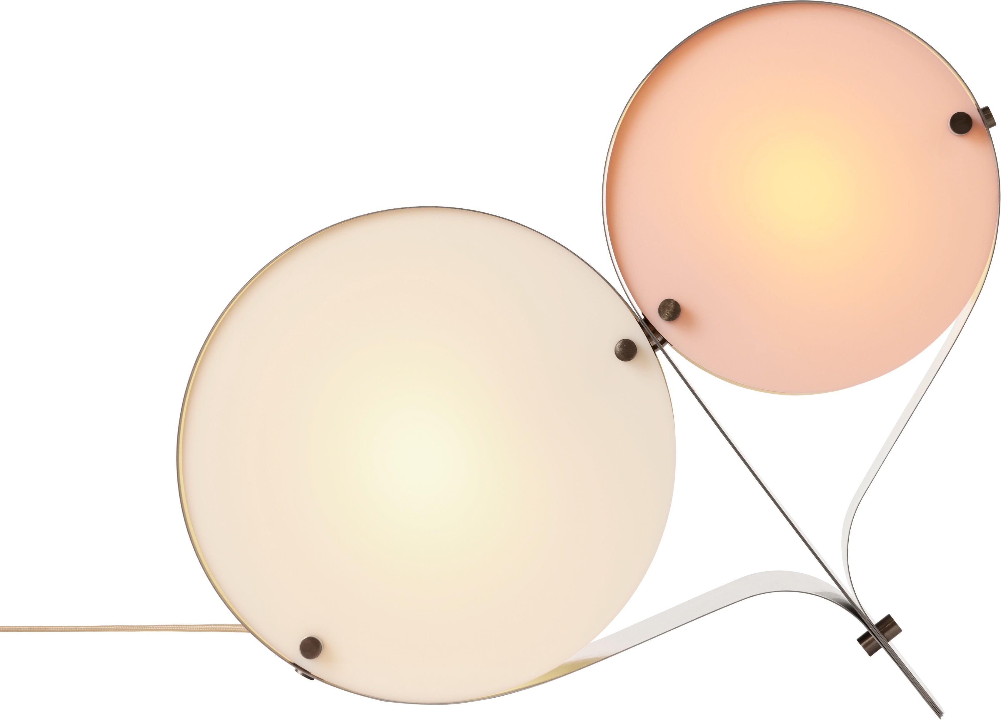 COPPIA cream table lamp with pink