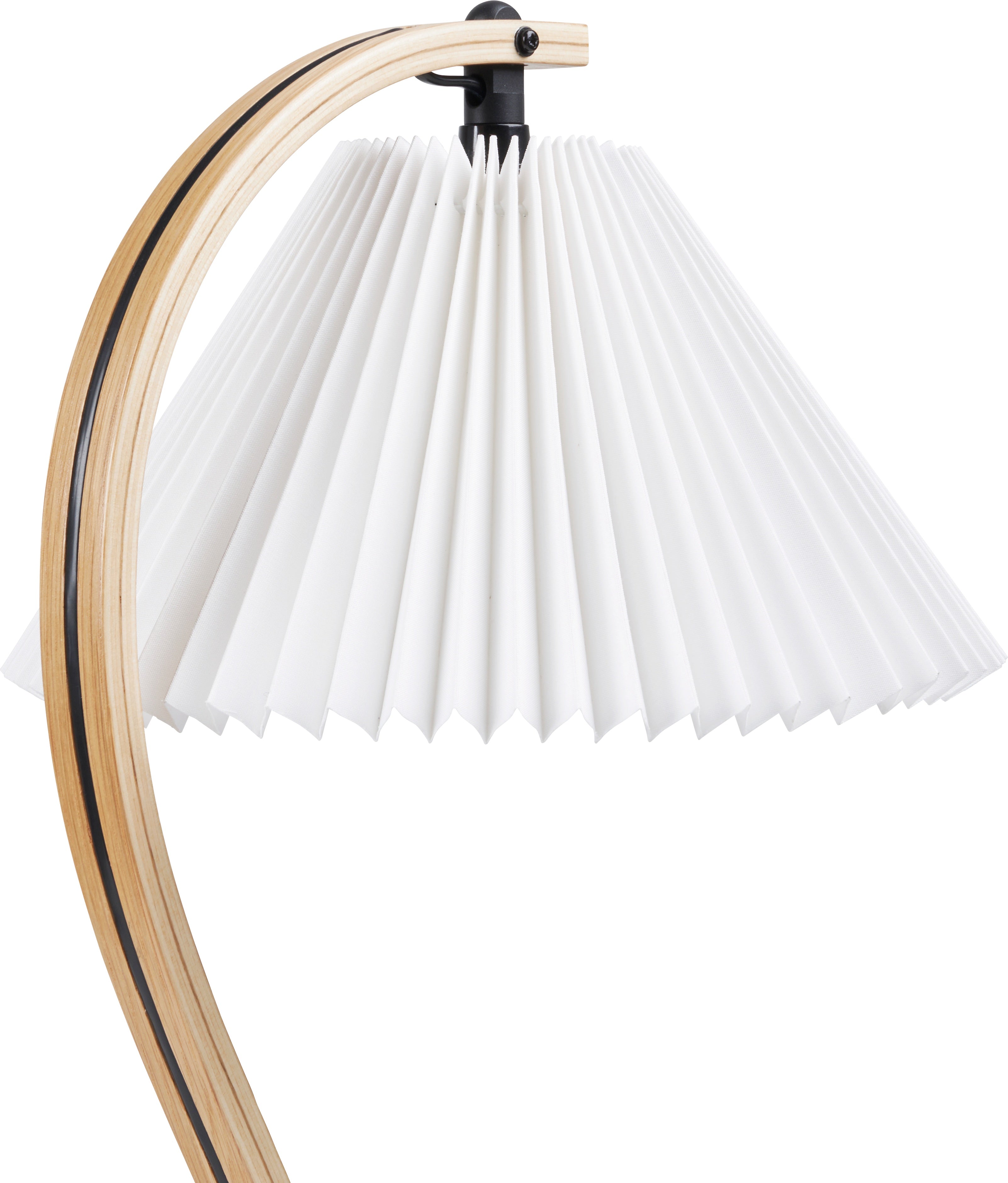 TIMBERLINE table lamp oak wood with white shade