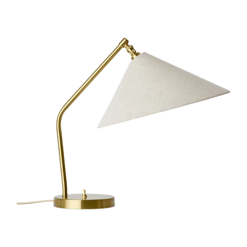 GRÄSHOPPA Table Lamp in Brass and Canvas