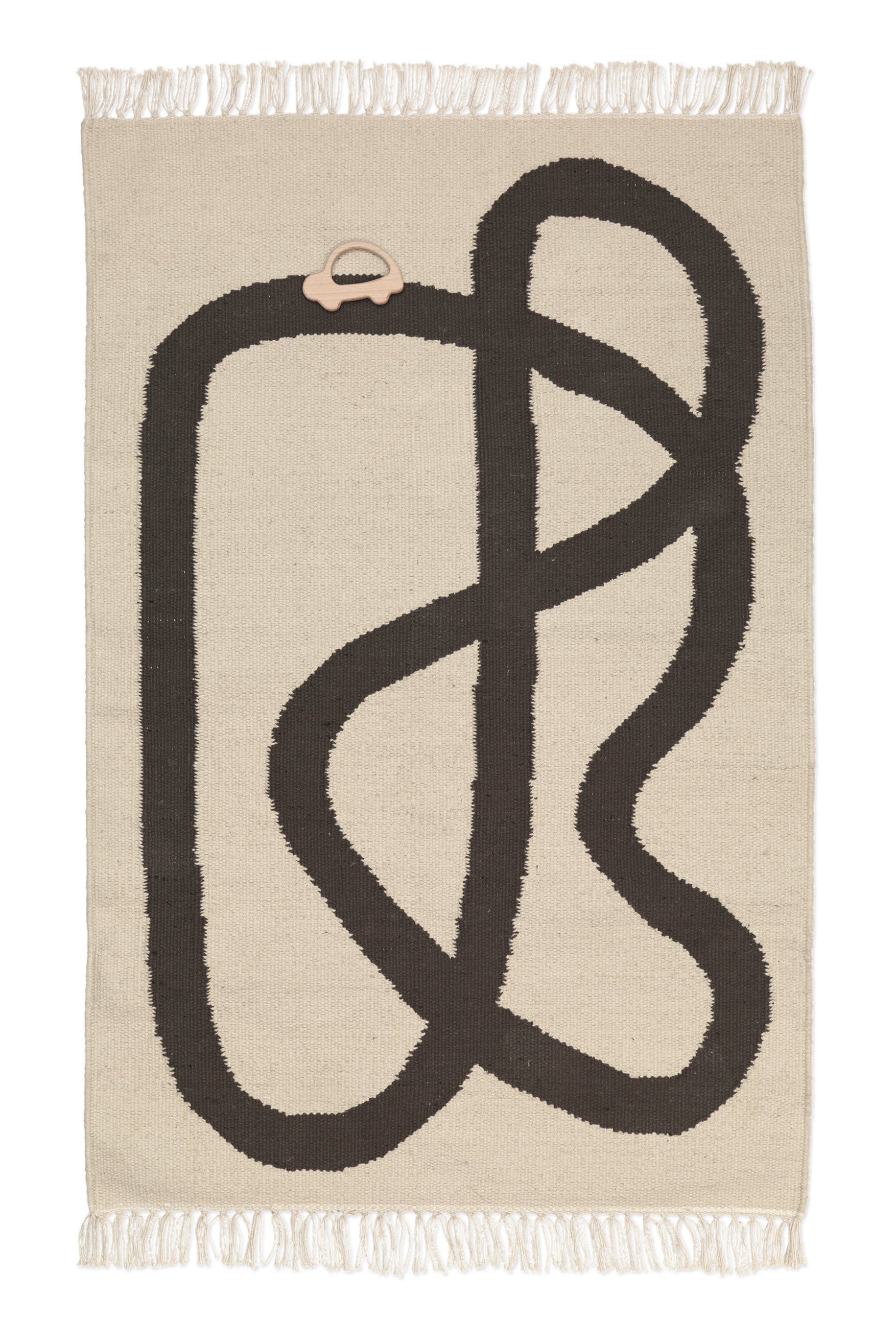 LANE beige rug with chocolate