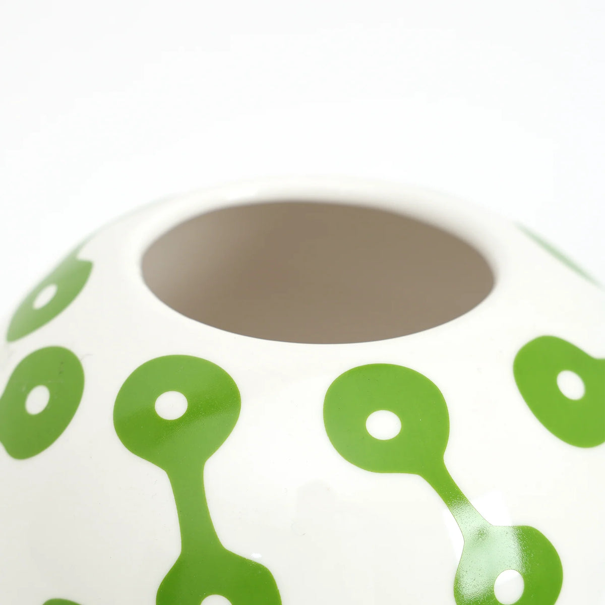 CANOPIE Vase with Lid - PIETRA green with white