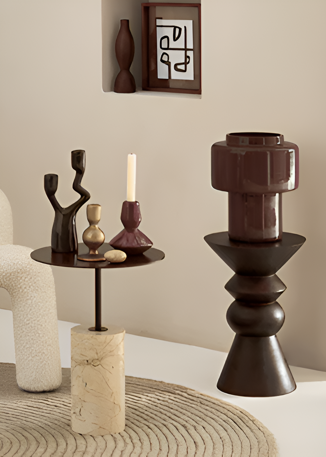 FINN Table lamp brown glass