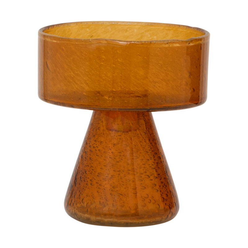 CODY Candle Holder orange glass