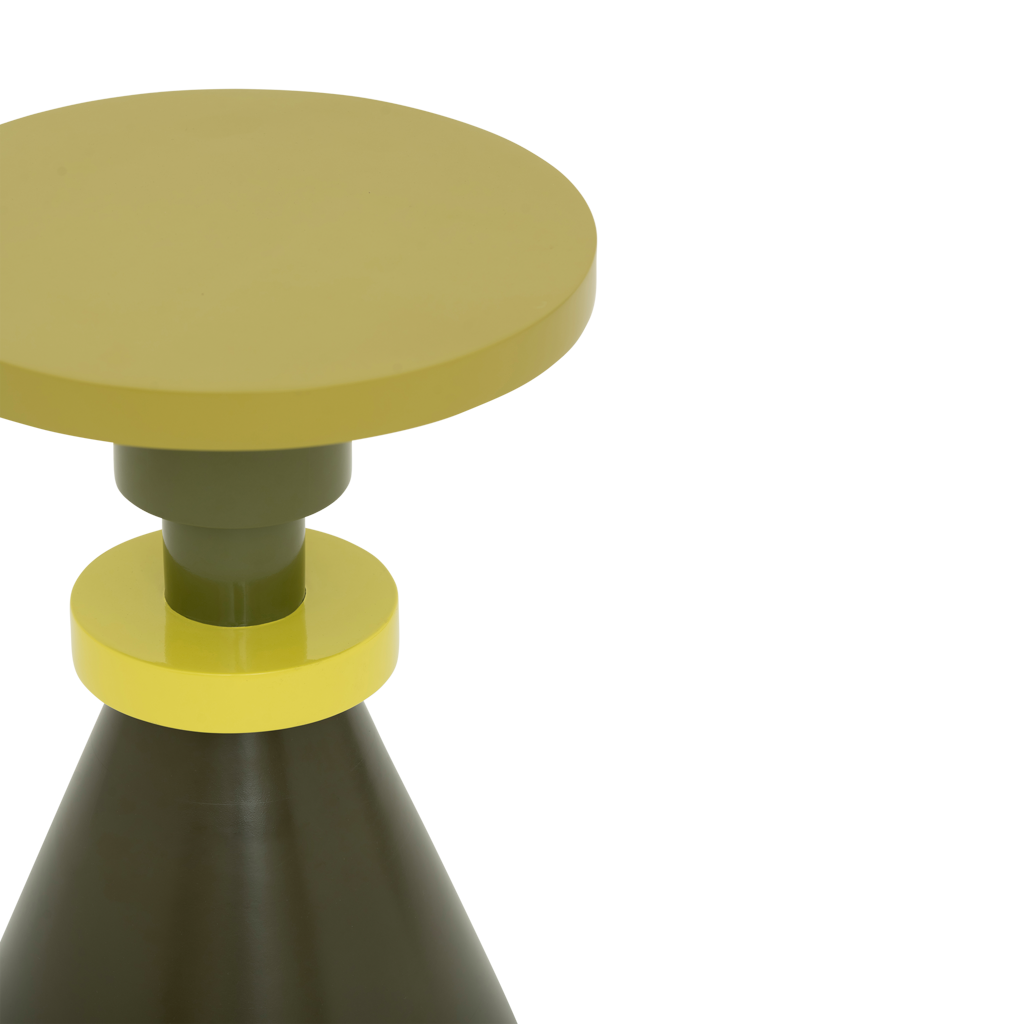 Beistelltisch GJENG grün mit gelb