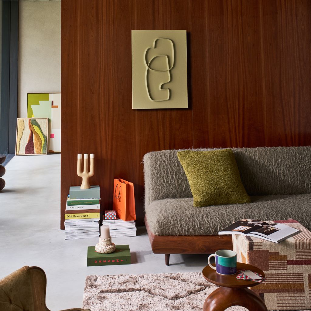 VARIKAS wall decoration beige with green