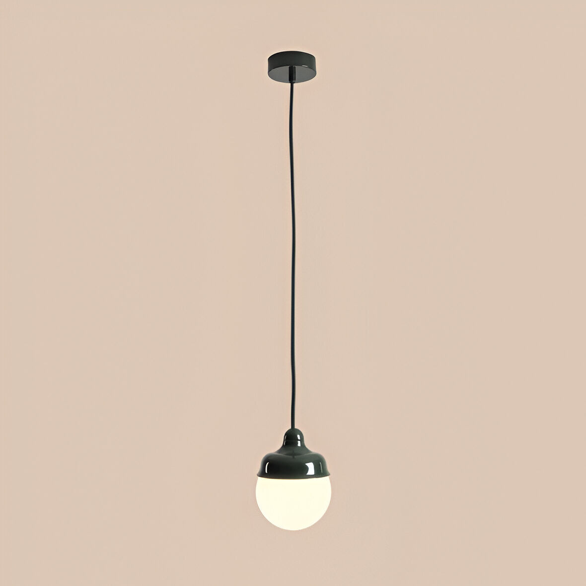 Hanging lamp green wave