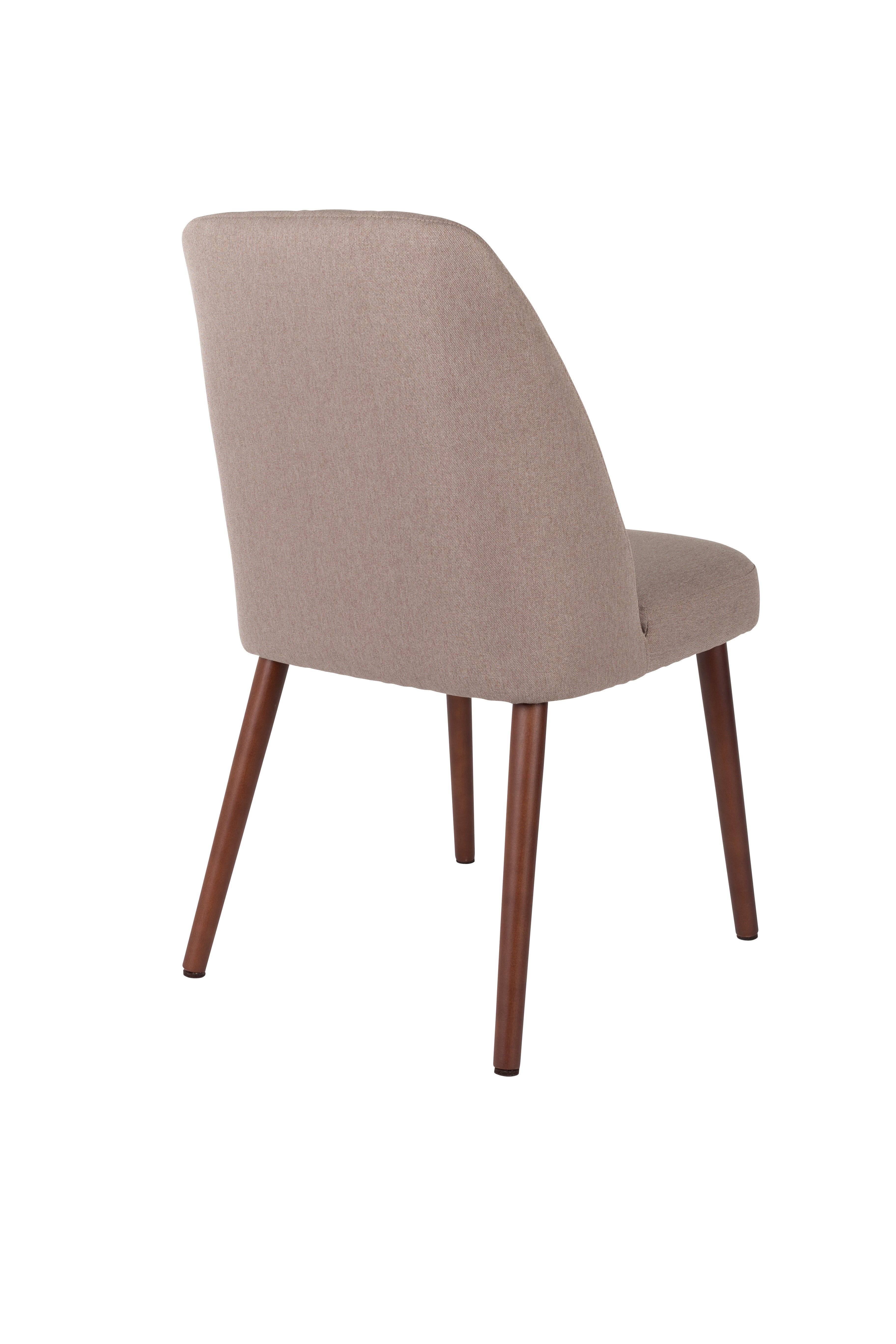 Conway beige Stuhl mit einer hölzernen Basis