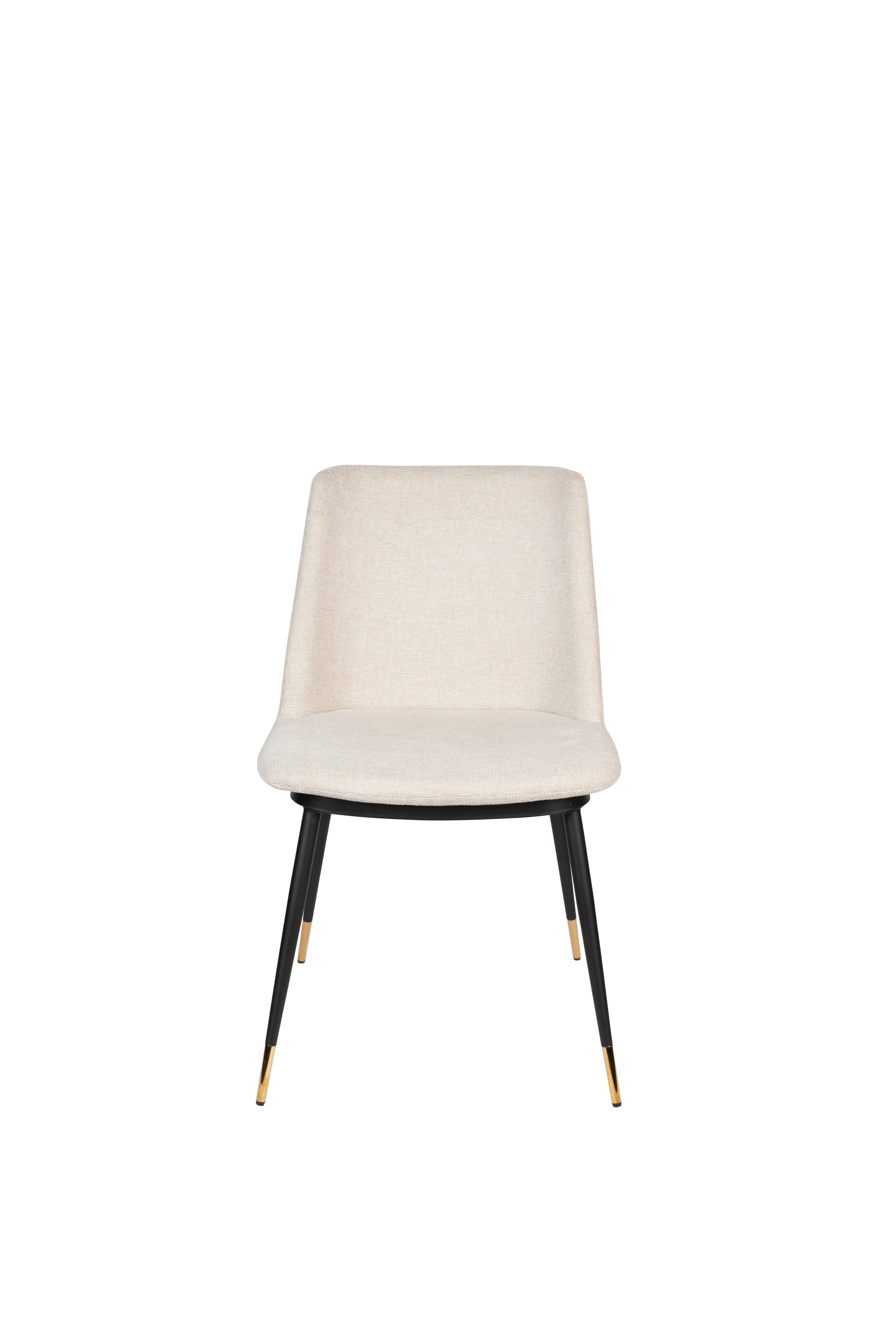 Beige Lionel Stuhl mit einer schwarzen Basis