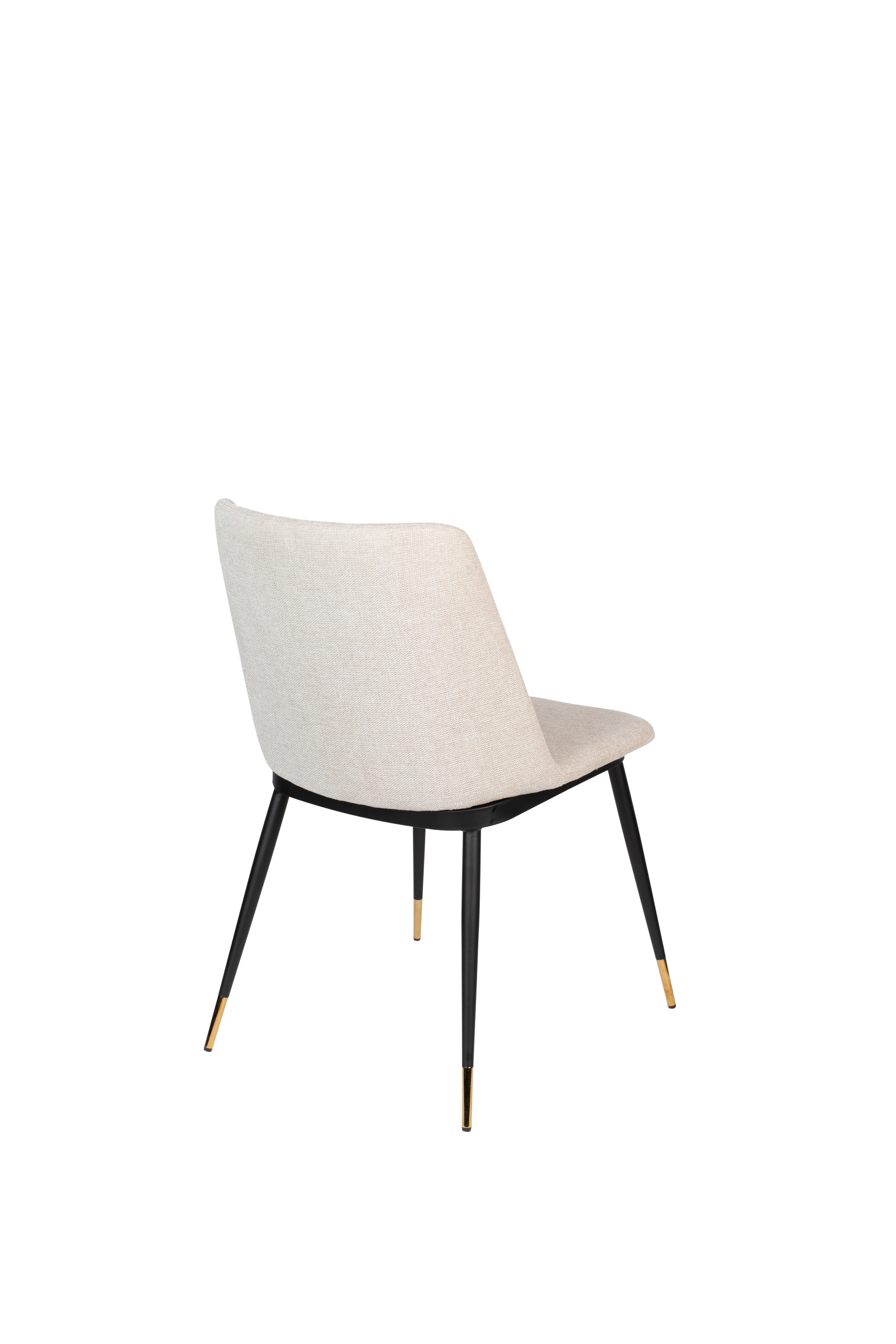 Beige Lionel Stuhl mit einer schwarzen Basis