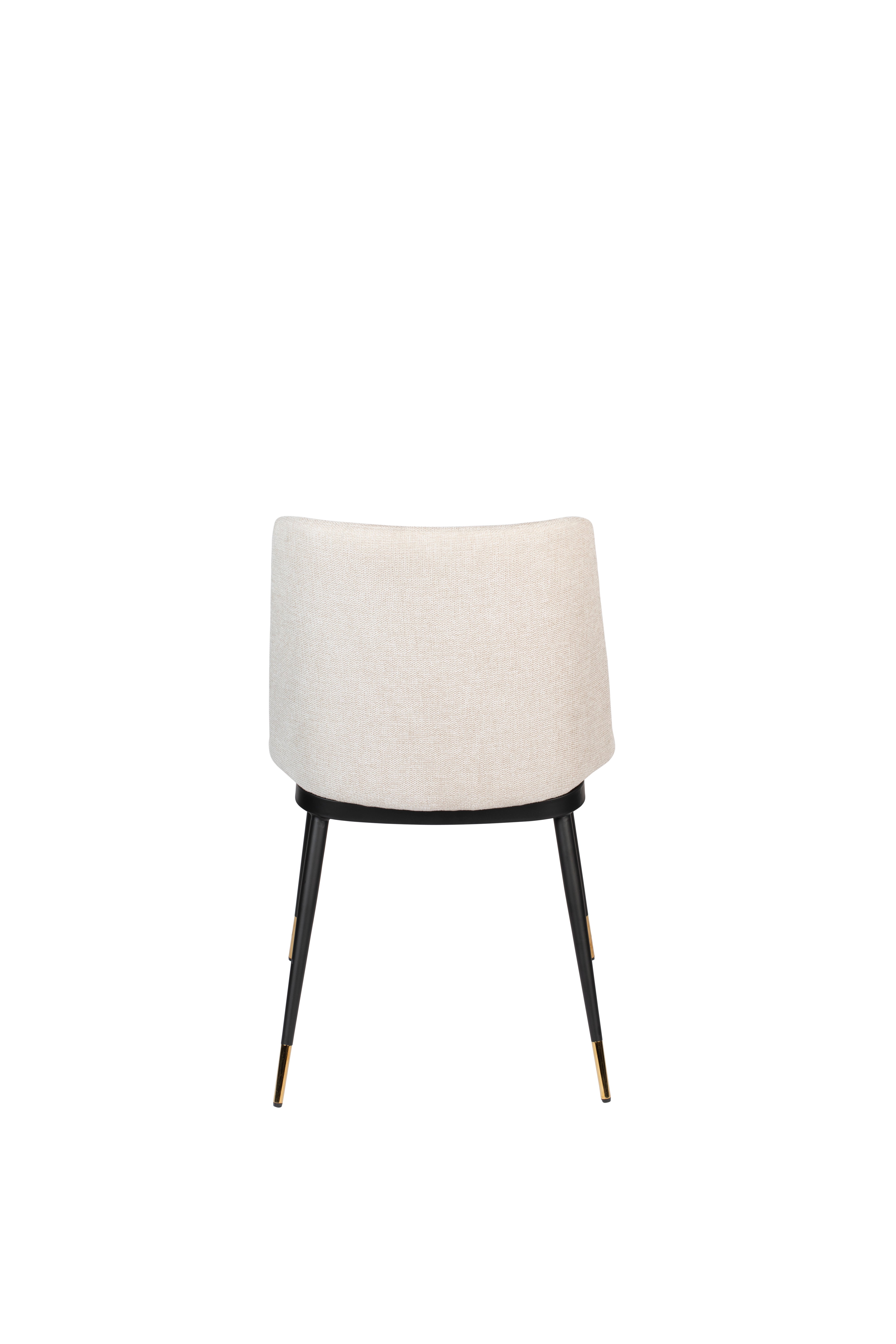 Beige Lionel Stuhl mit einer schwarzen Basis