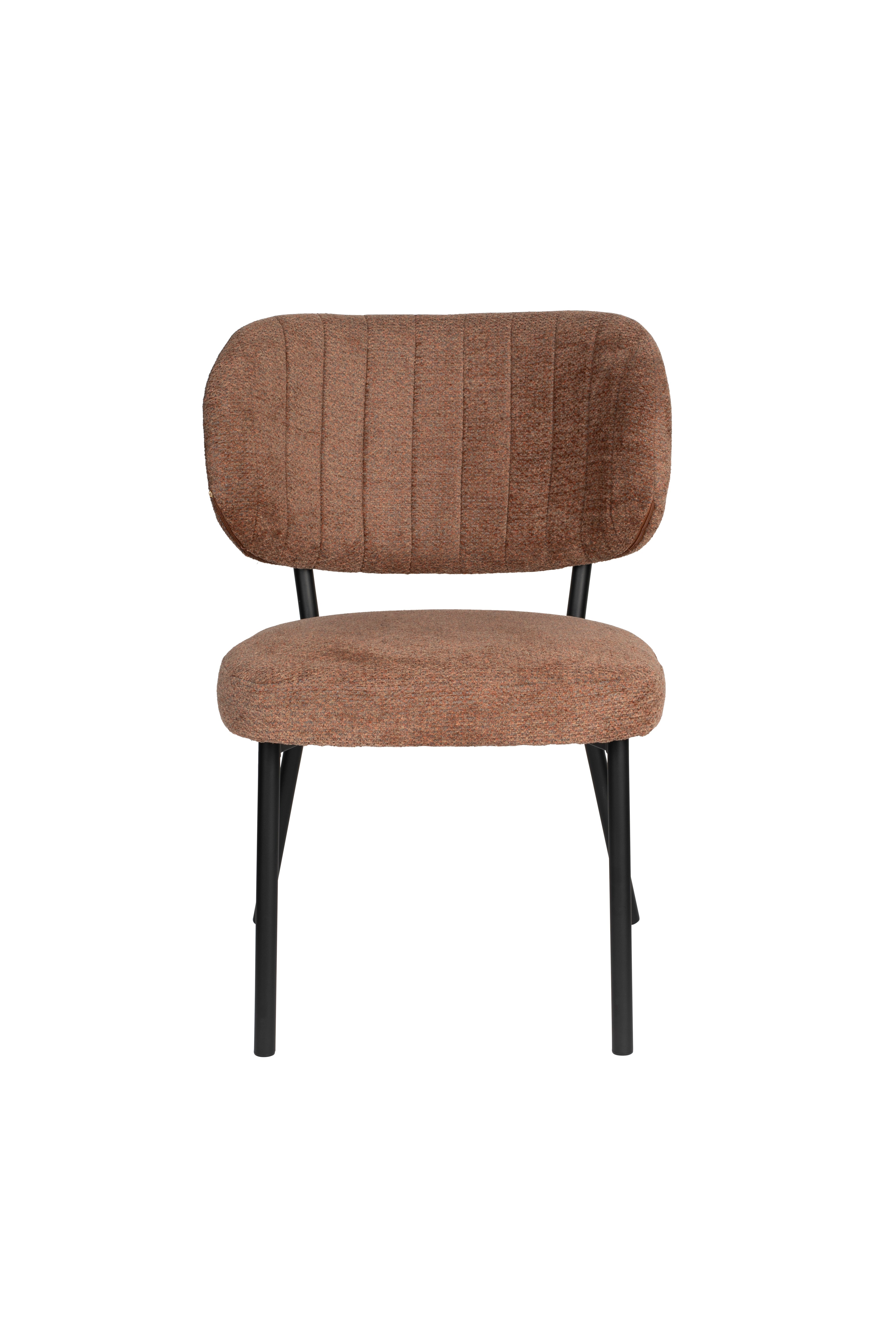 Sanne cinnamon chair with a black base