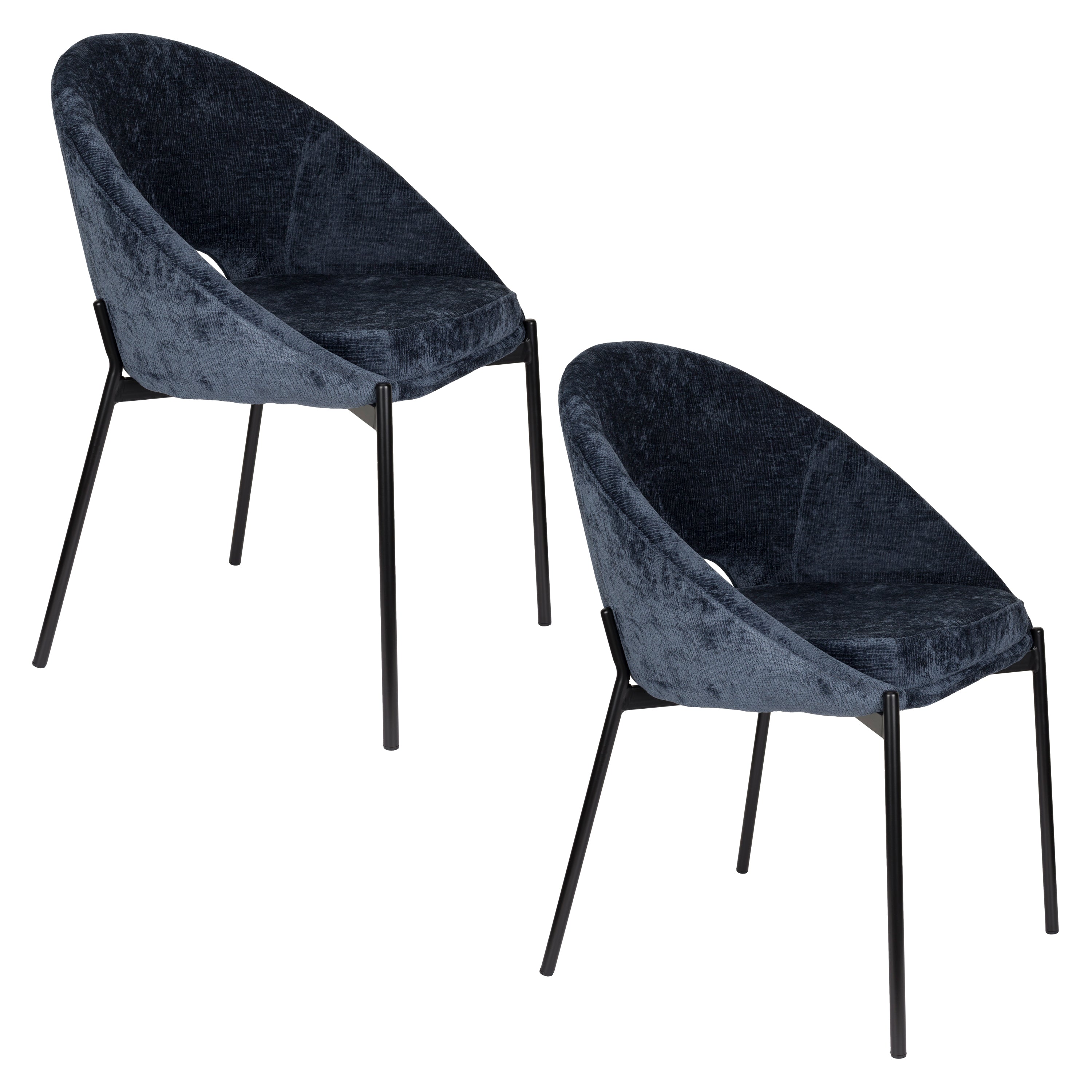 DANDO chair navy blue with black base