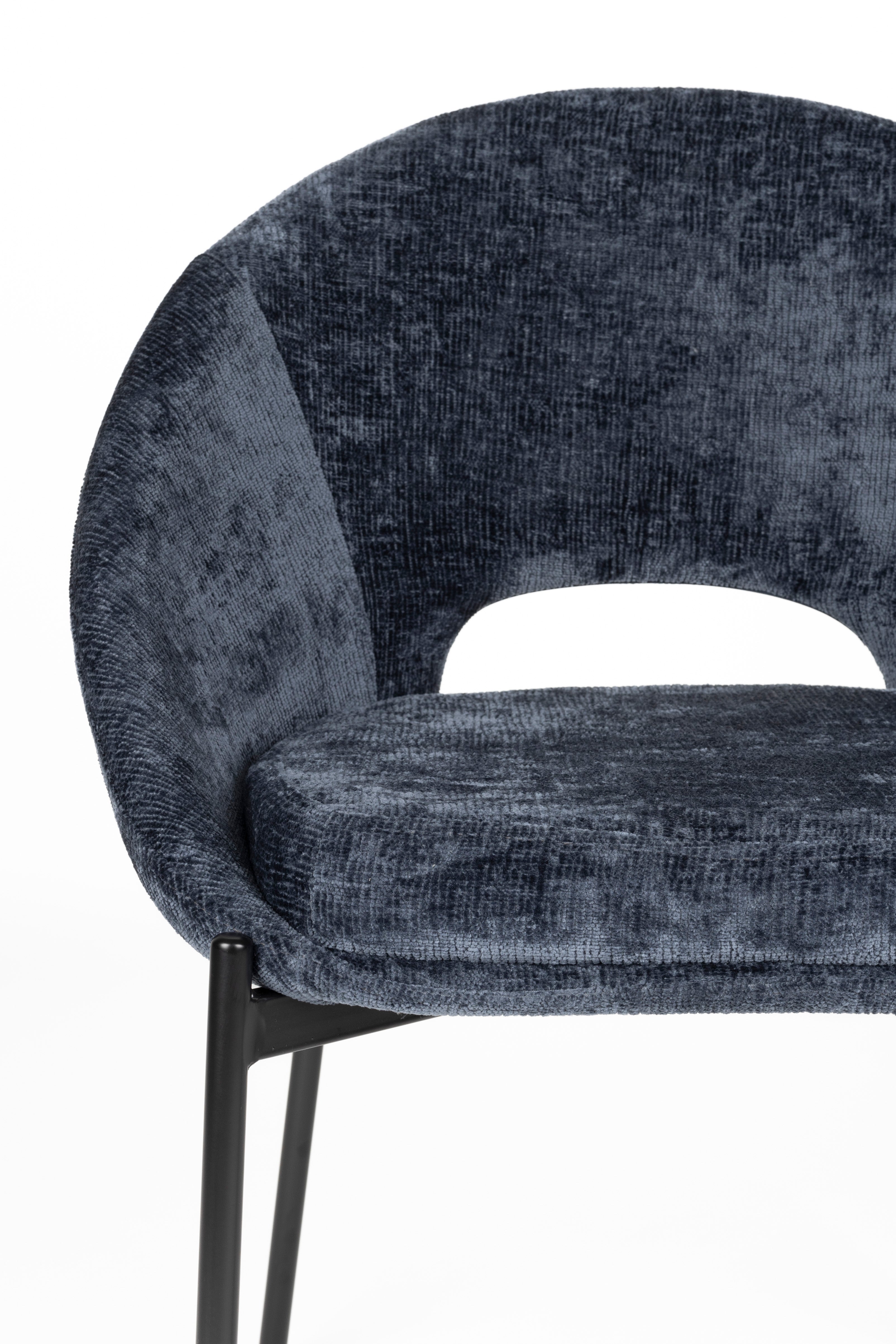 DANDO chair navy blue with black base