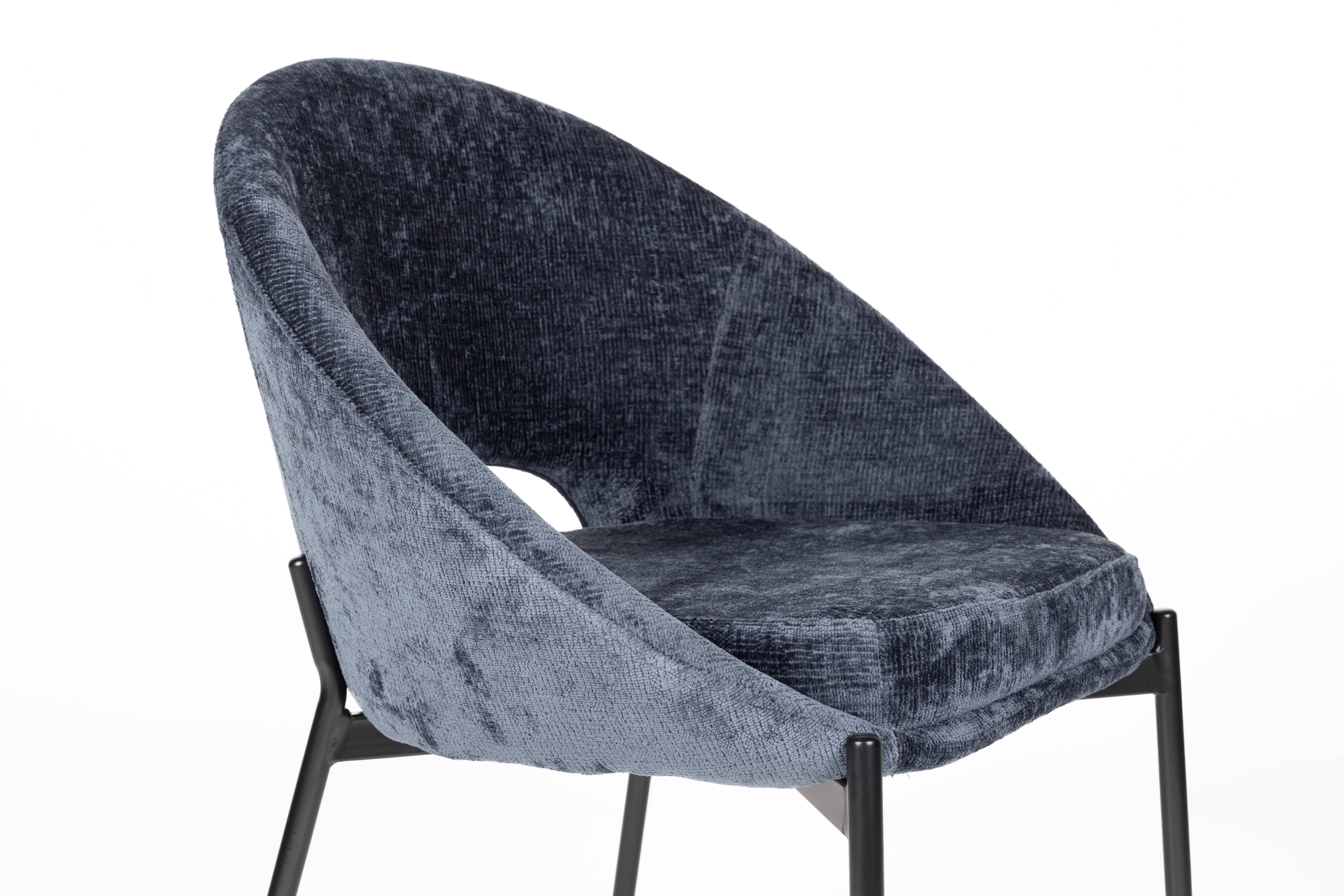DANDO chair navy blue with black base