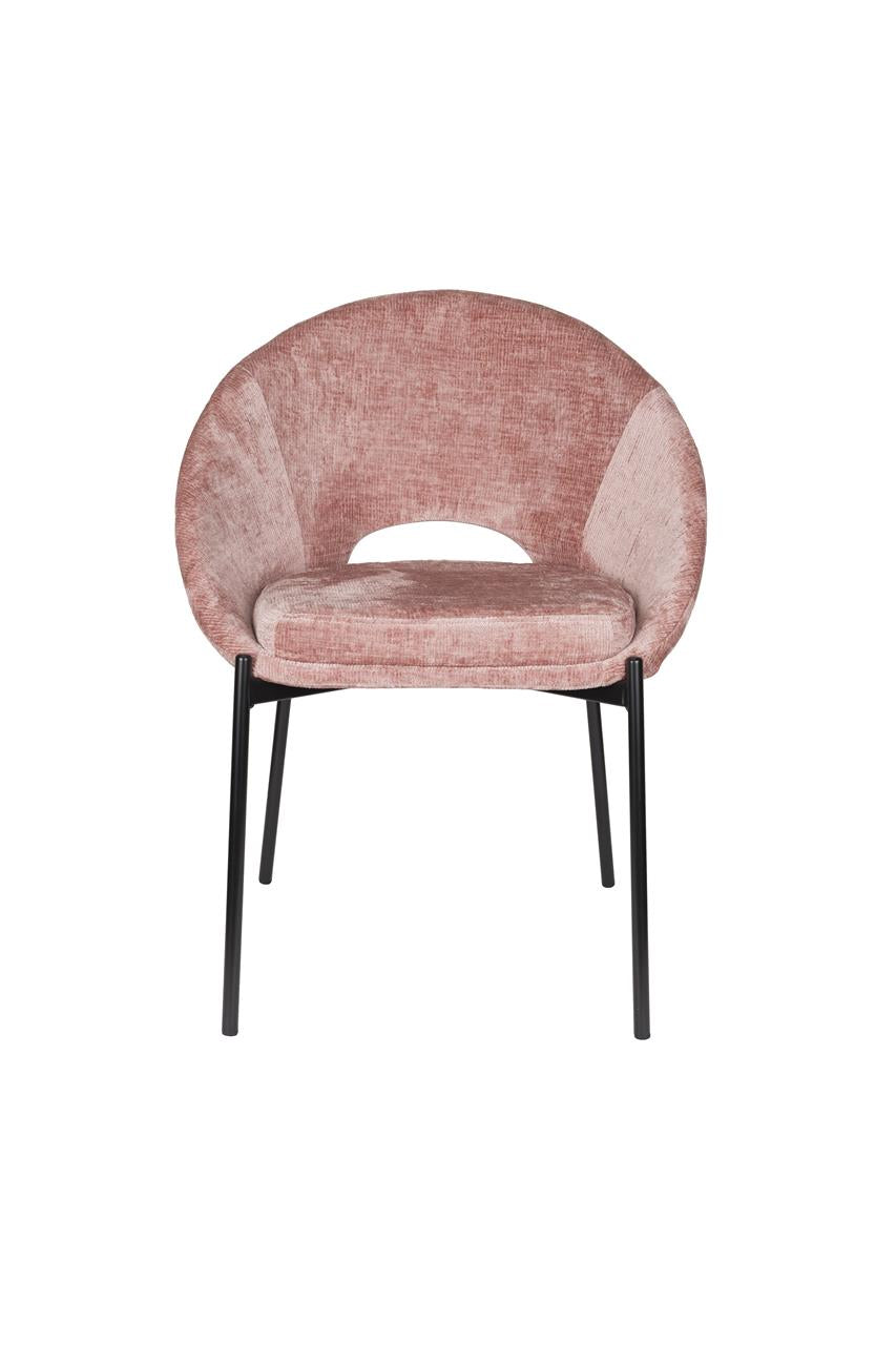 Stuhl DANDO rosa mit schwarzem Gestell