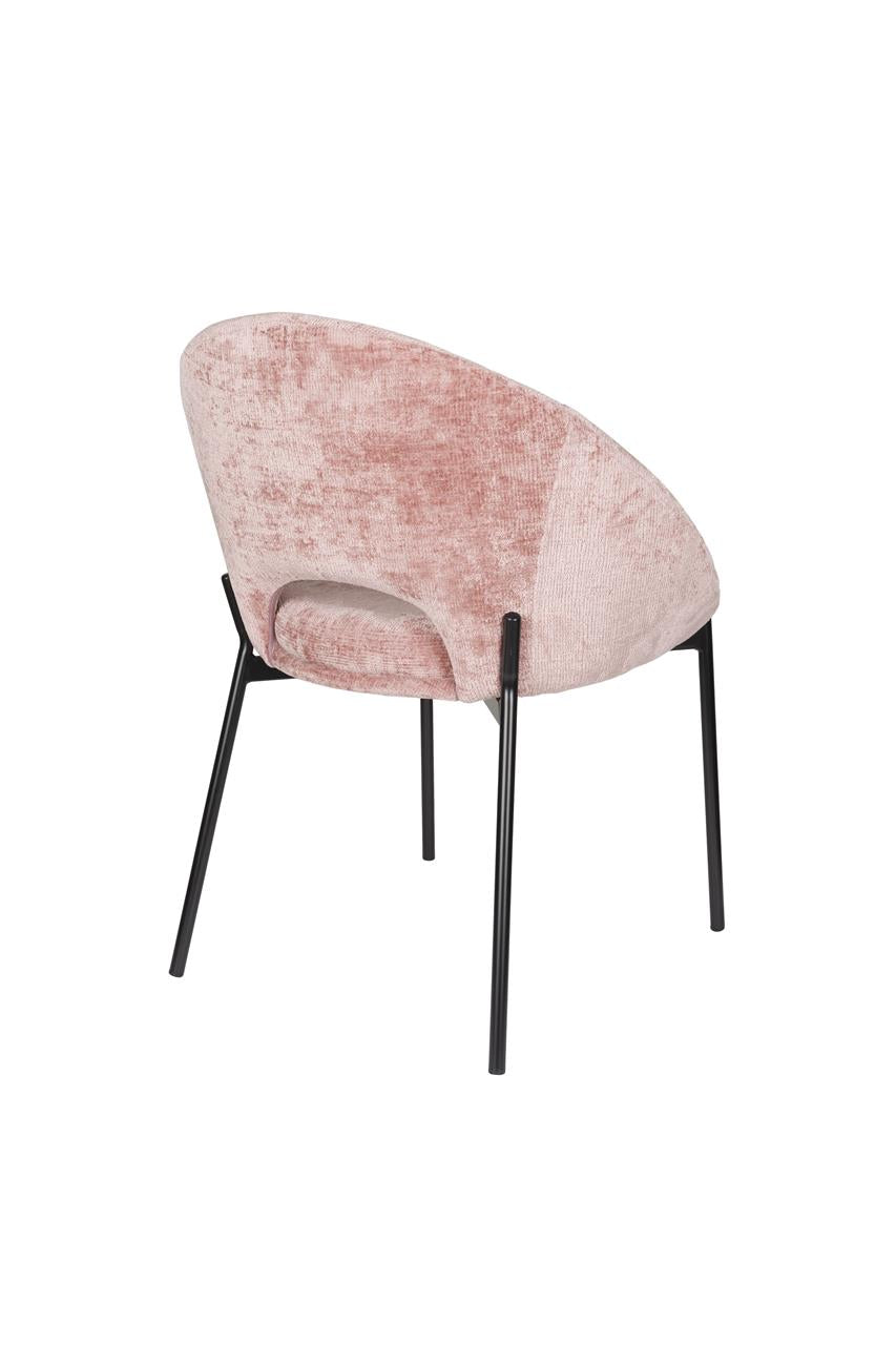 Stuhl DANDO rosa mit schwarzem Gestell