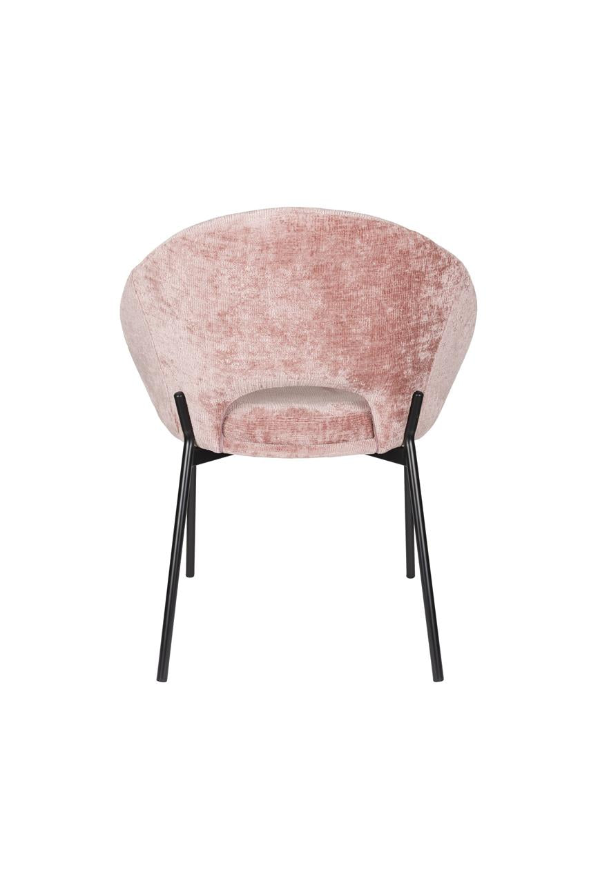 Stuhl DANDO rosa mit schwarzem Gestell