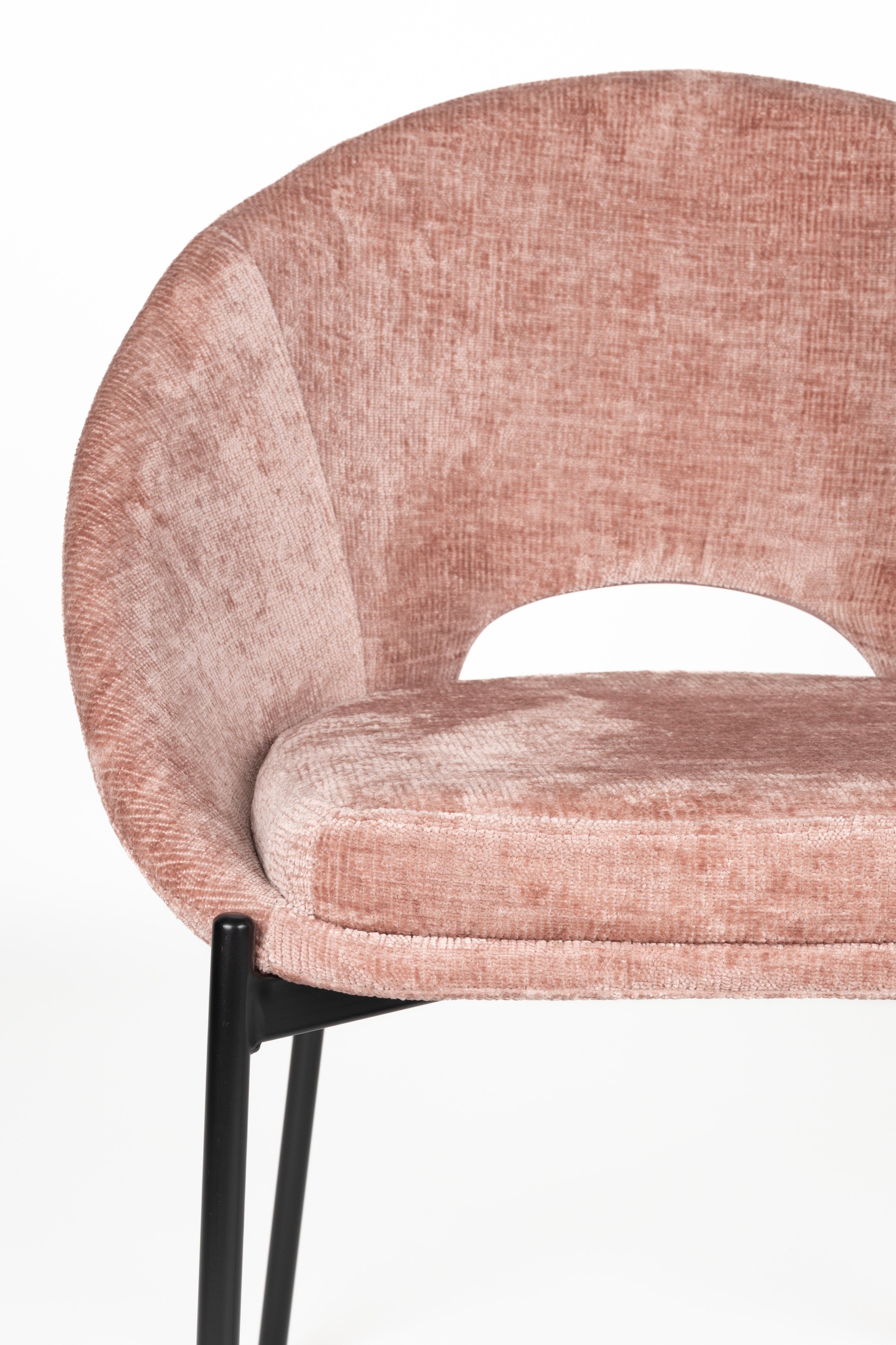 Stuhl DANDO rosa mit schwarzem Gestell