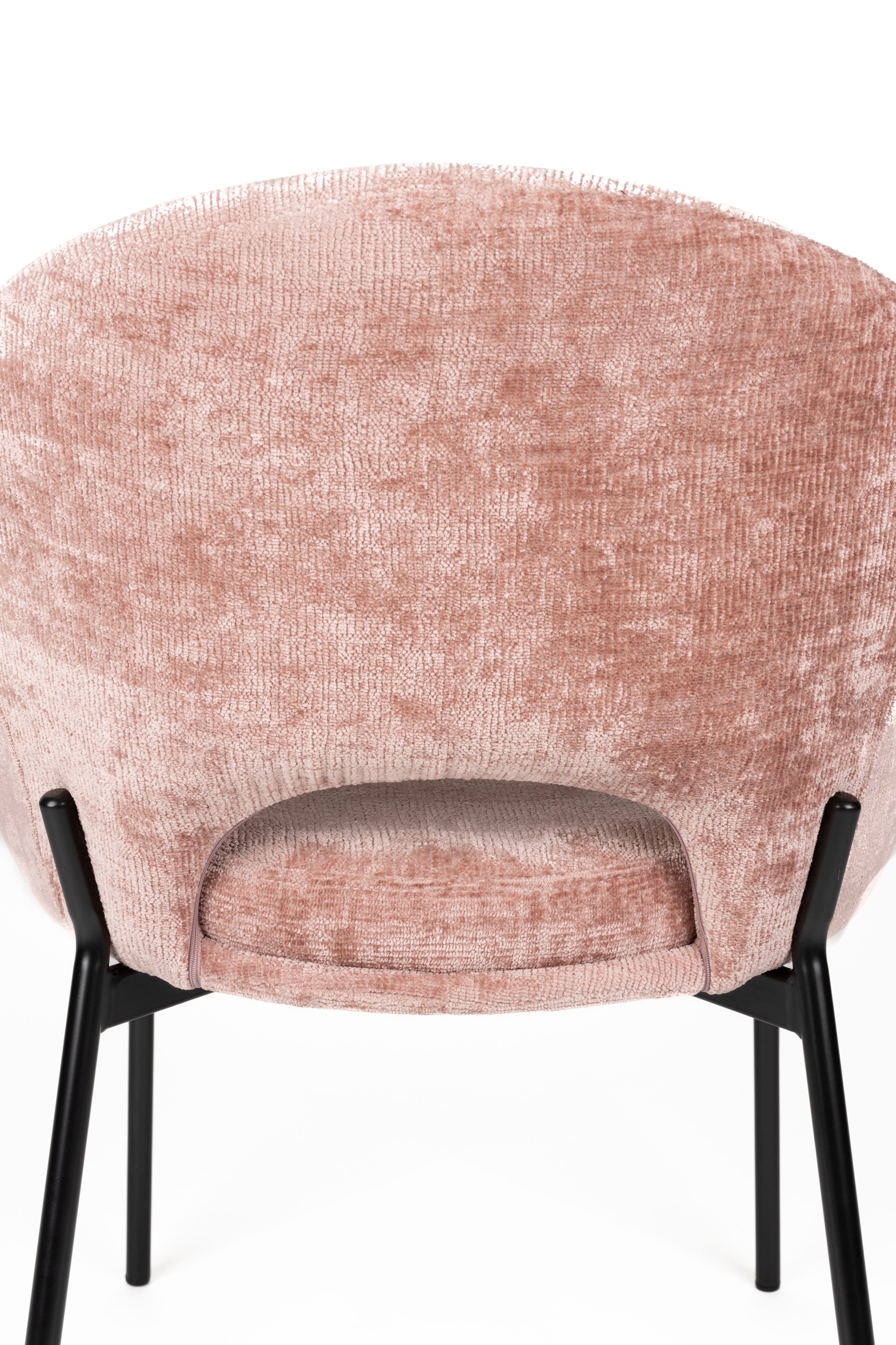 Stuhl DANDO rosa mit schwarzem Gestell