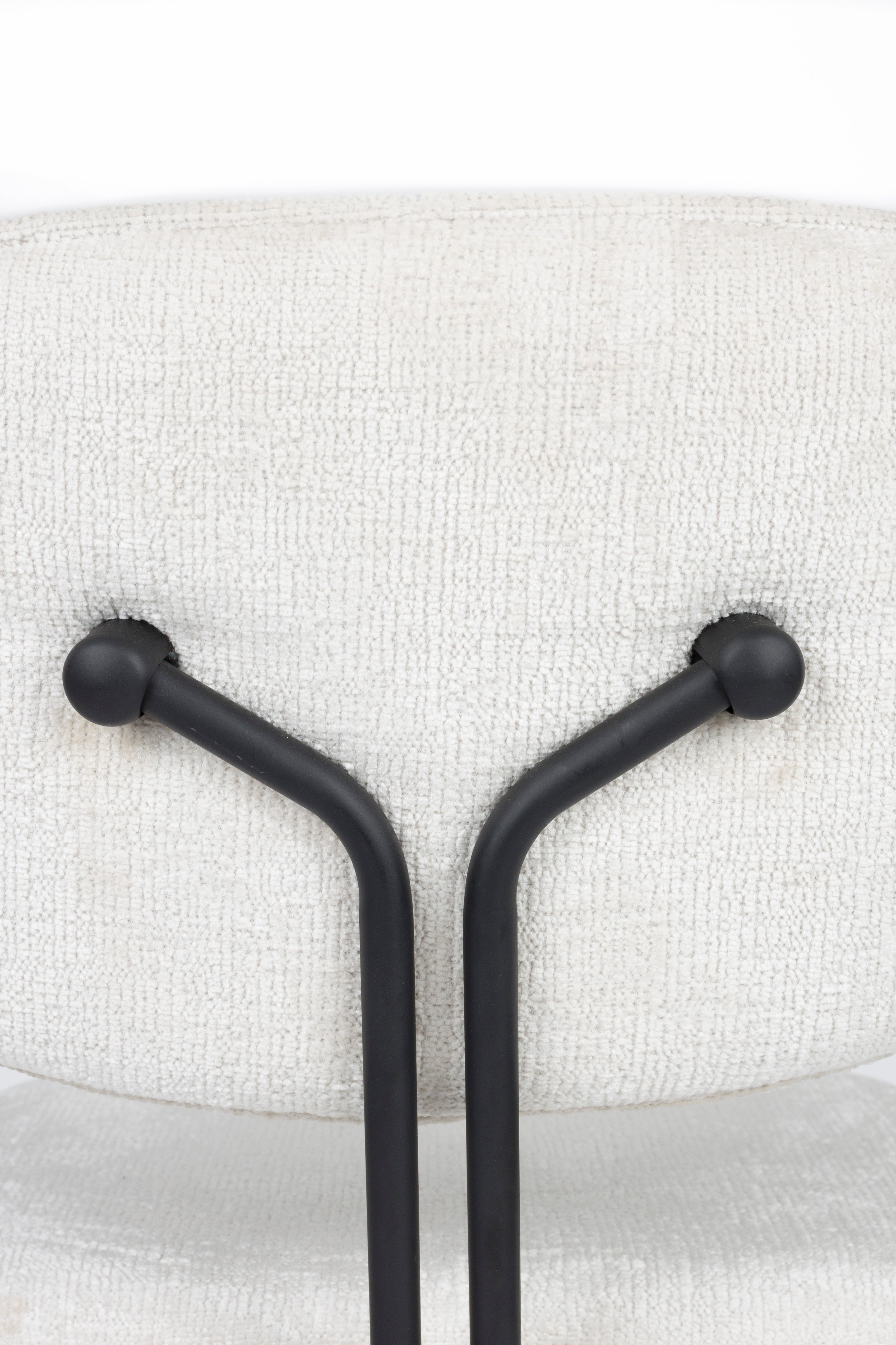 BOUTON Chair White with Black Base