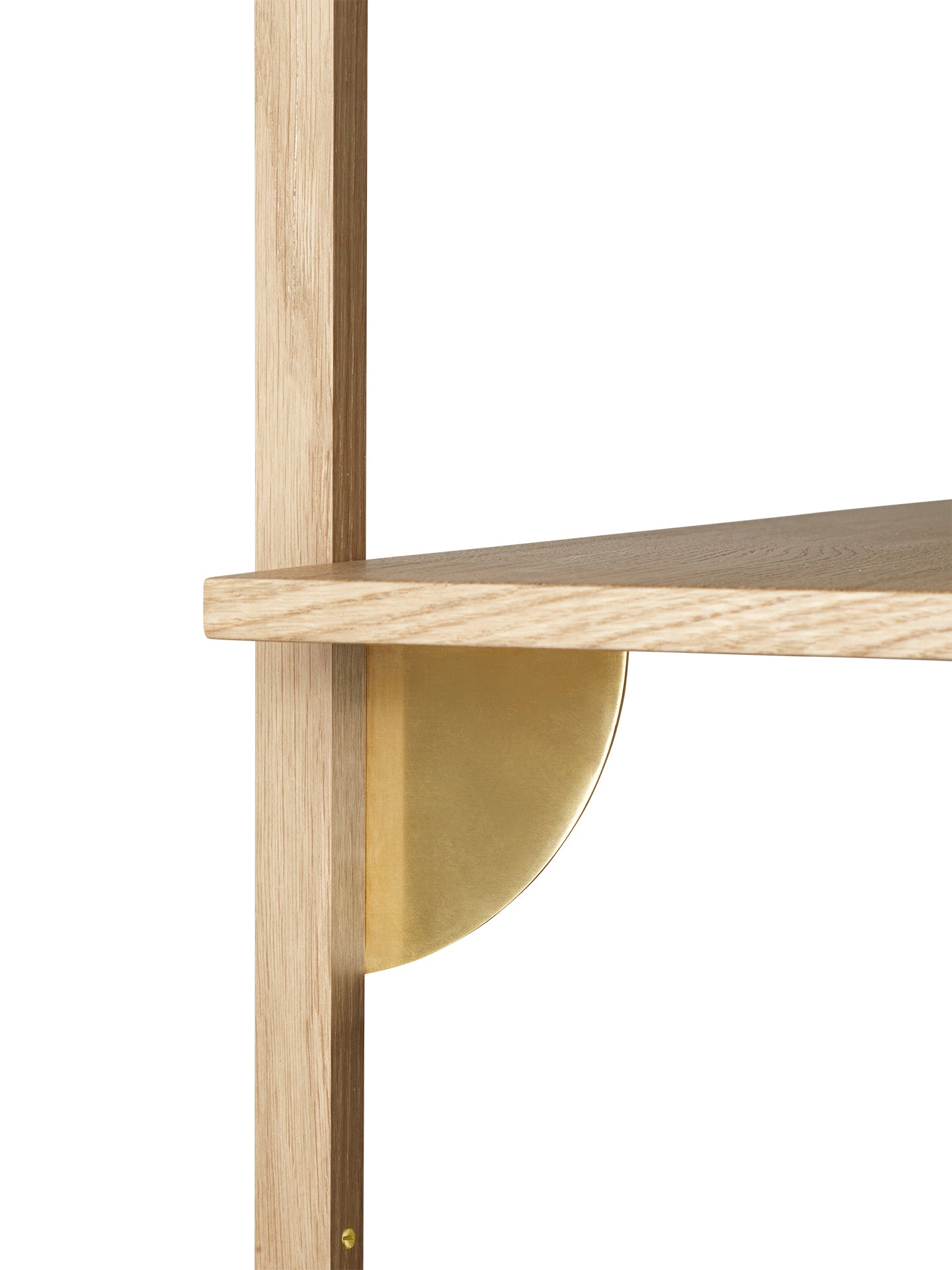 SECTOR WIDE Regal aus Eichenfurnier mit Messing-Finish