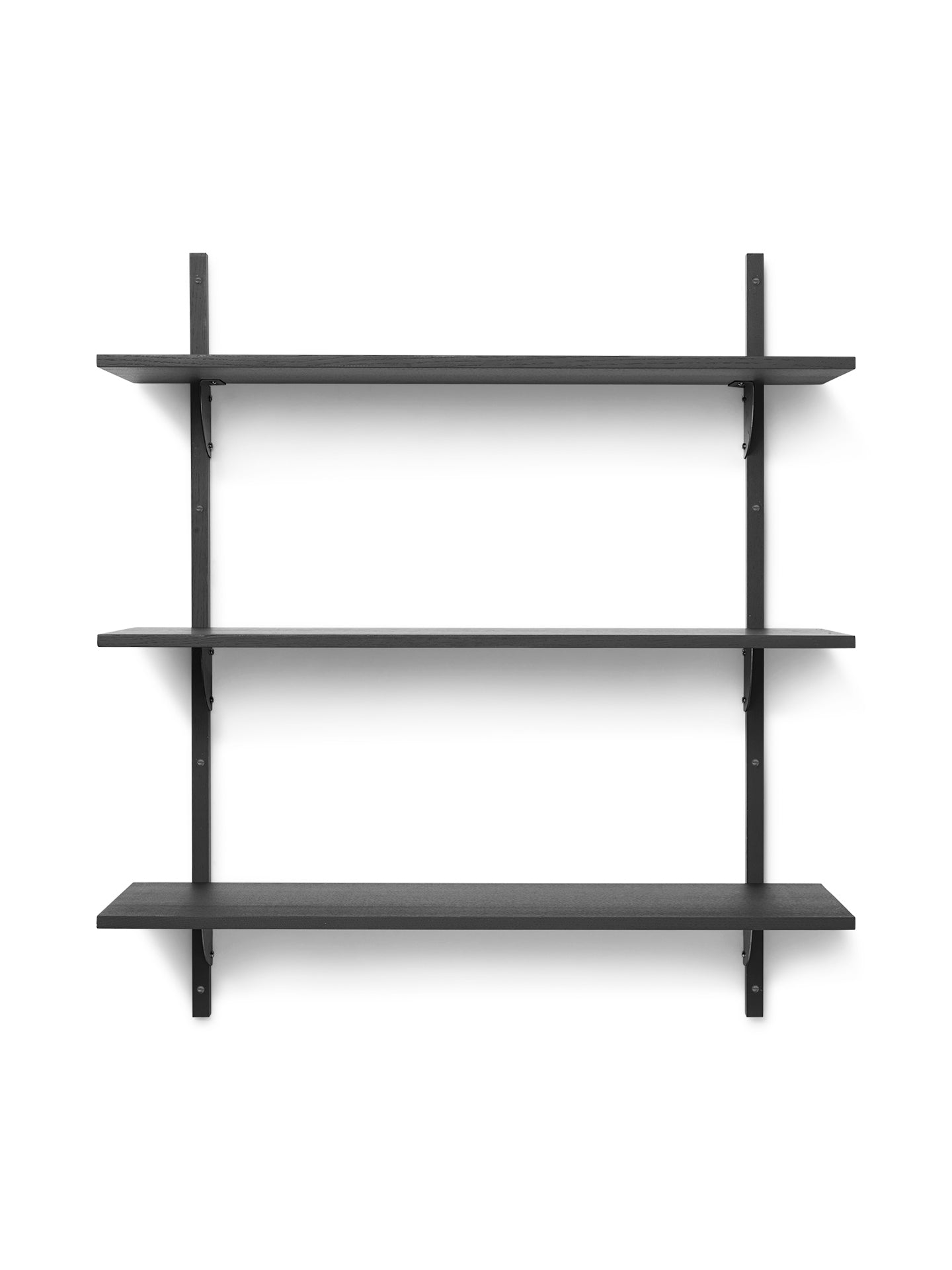 SECTOR TRIPLE WIDE shelf black ash veneer