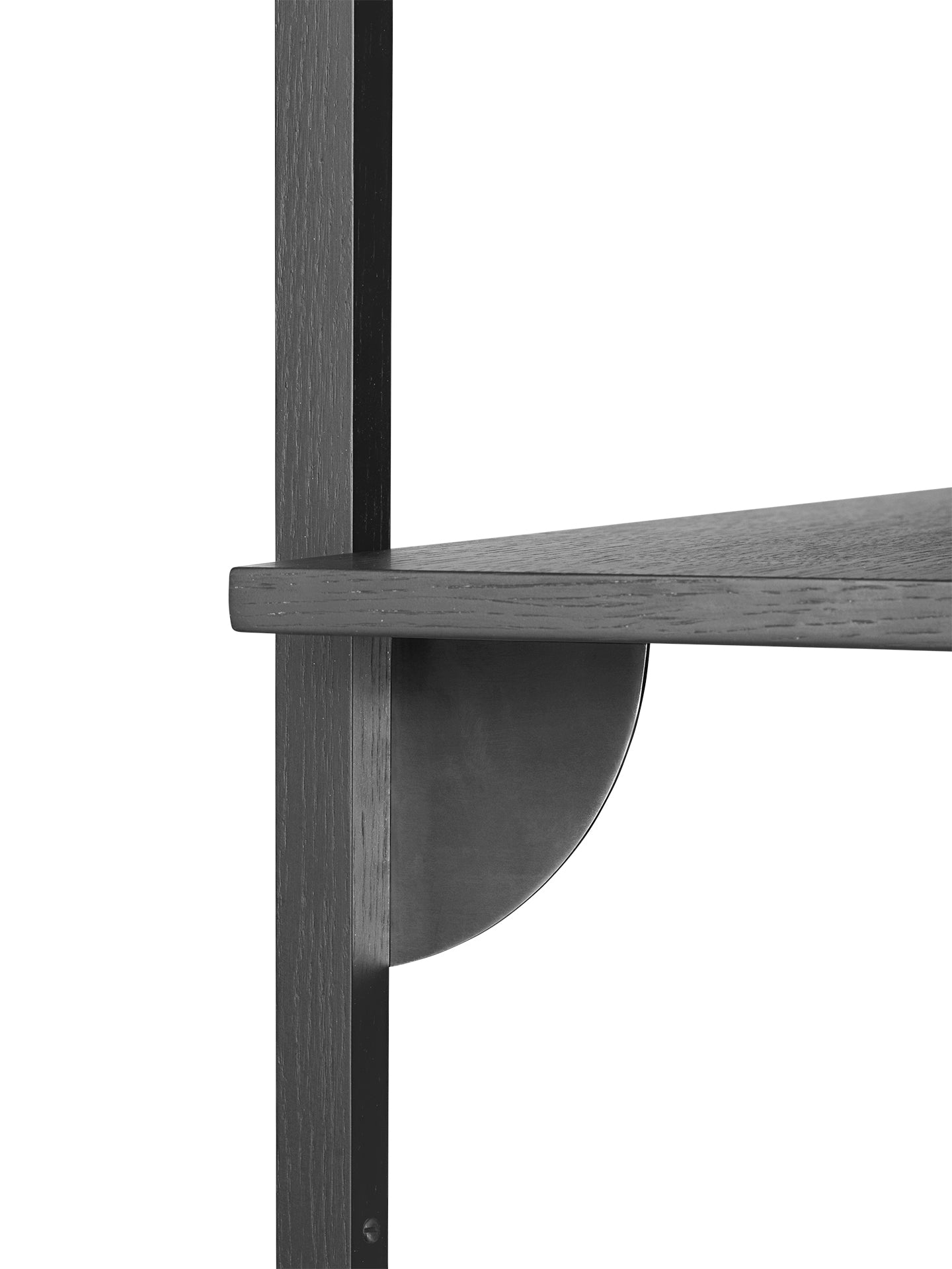SECTOR TRIPLE WIDE shelf black ash veneer