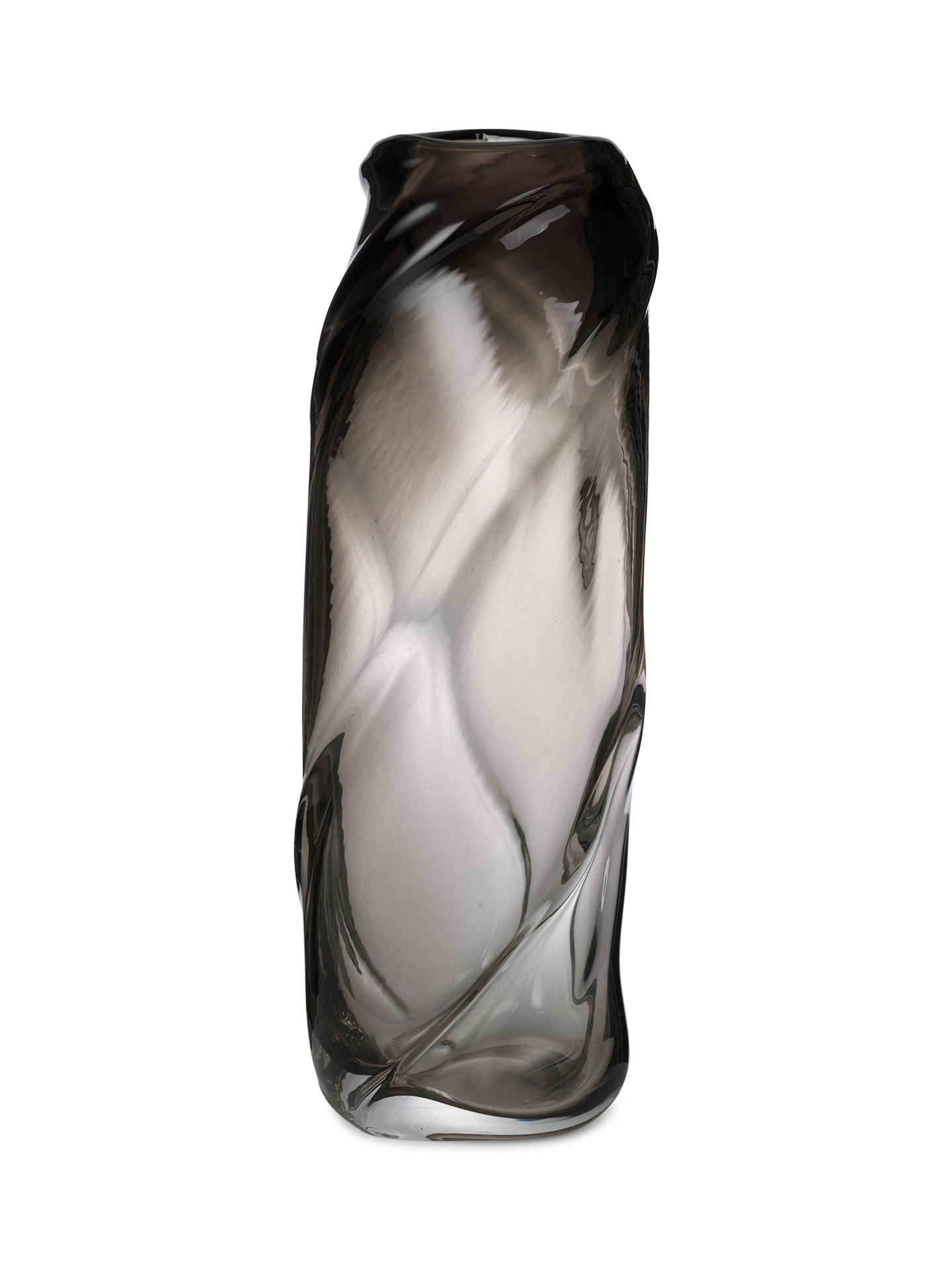 WATER TALL SWIRL Vase dunkelgrau