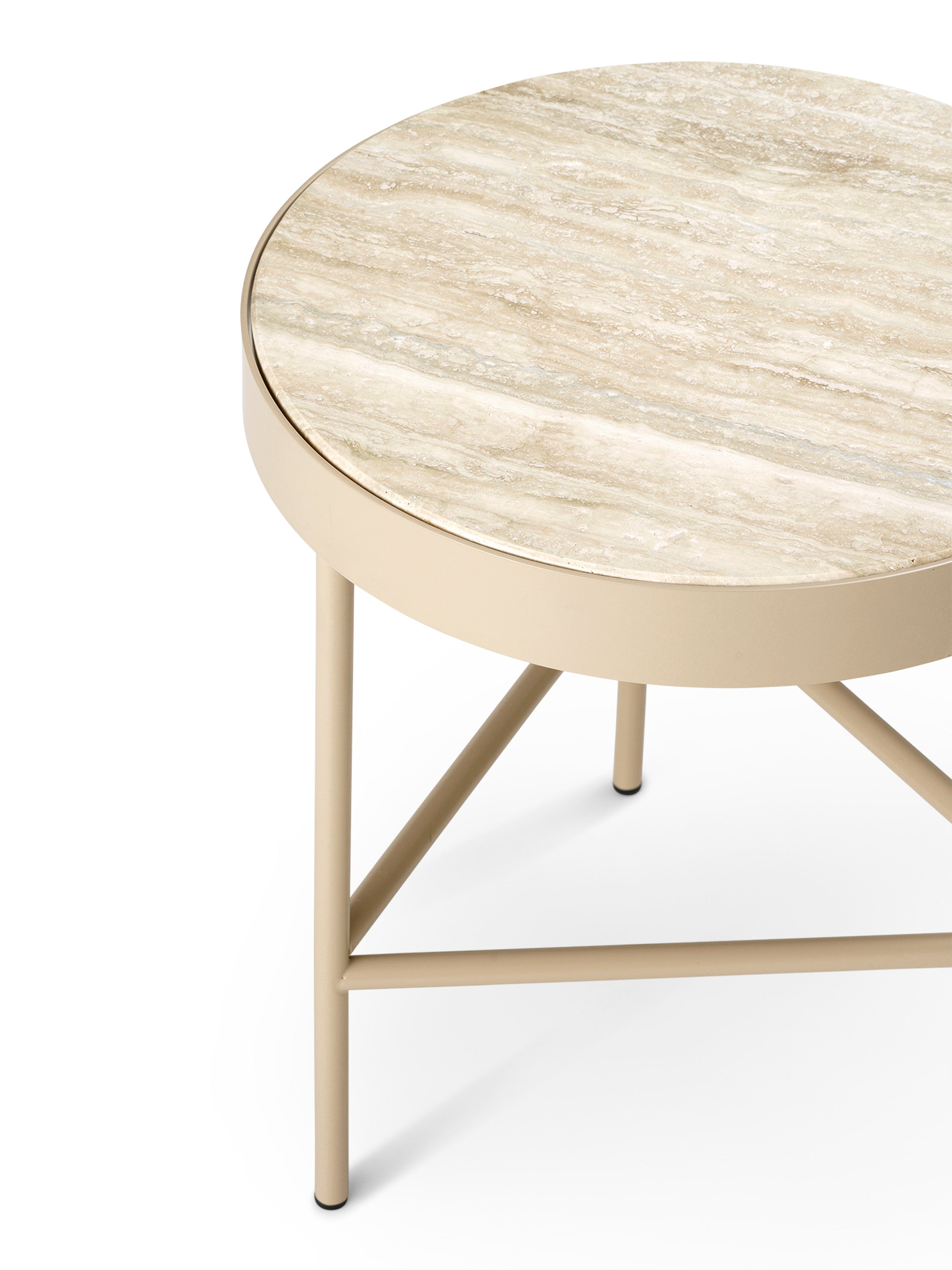 Travertine Side Table Beige Travertin