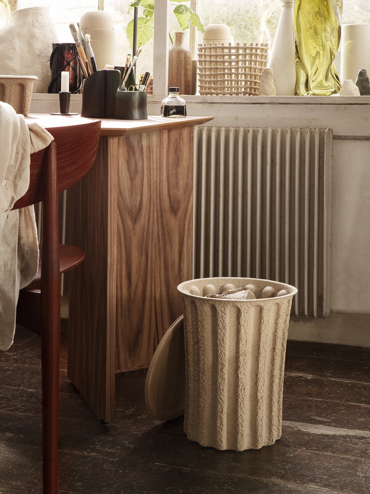 Stuhl Herman Wood Red Buk