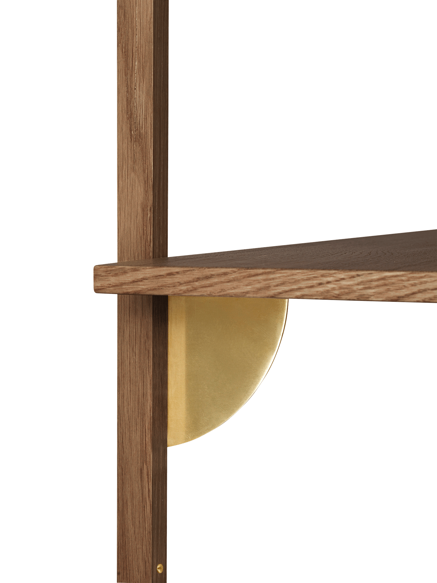 SECTOR WIDE shelf in smoked oak veneer