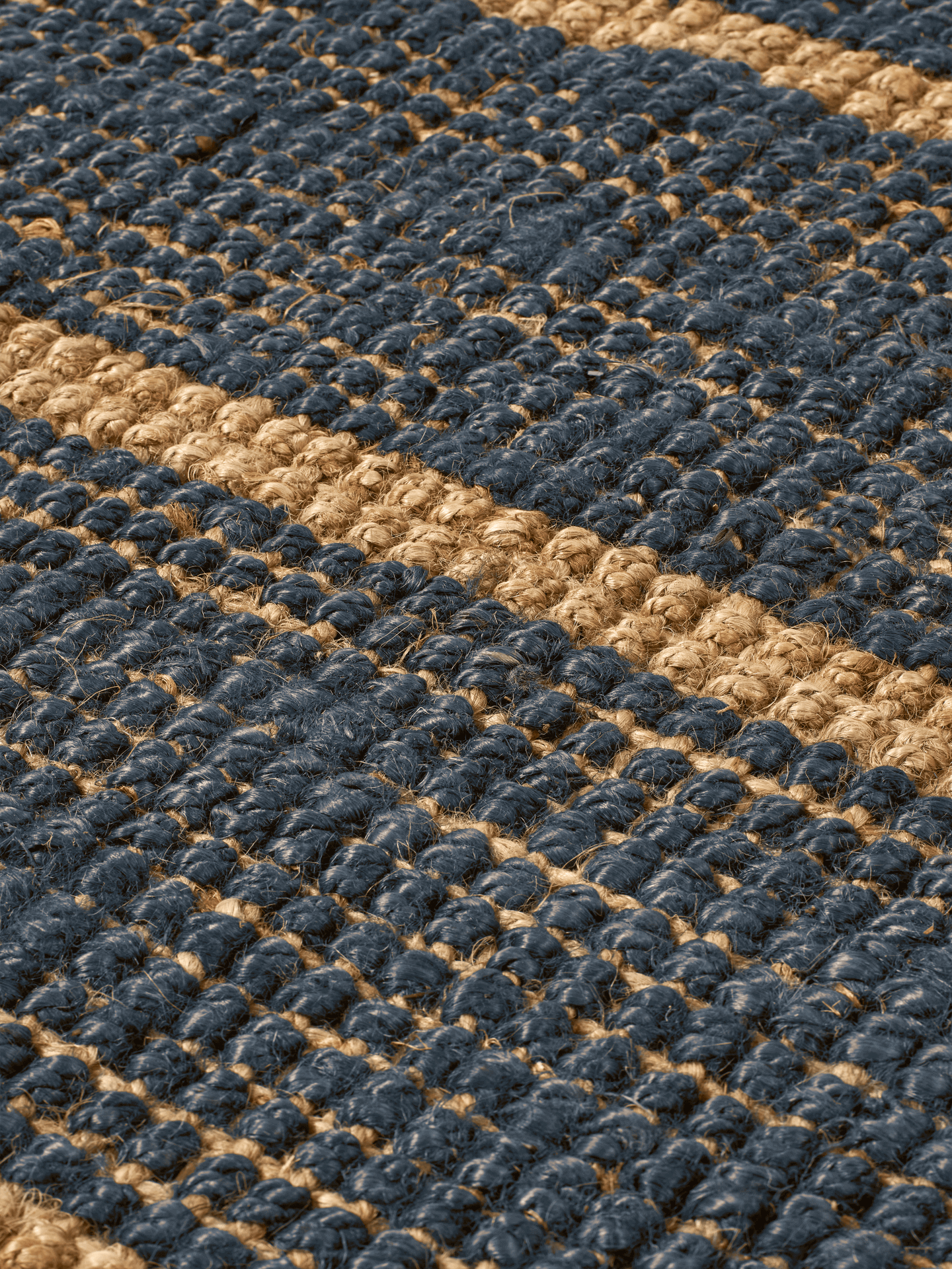 ATHENS STRIPES rug brown with dark blue