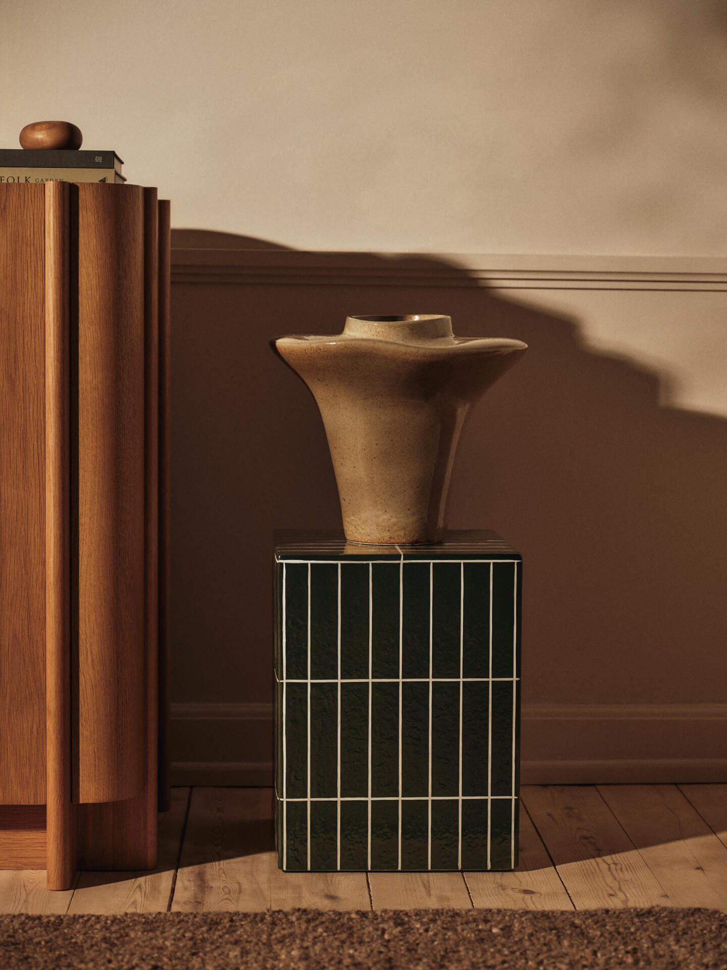 PILLAR Green Side Table