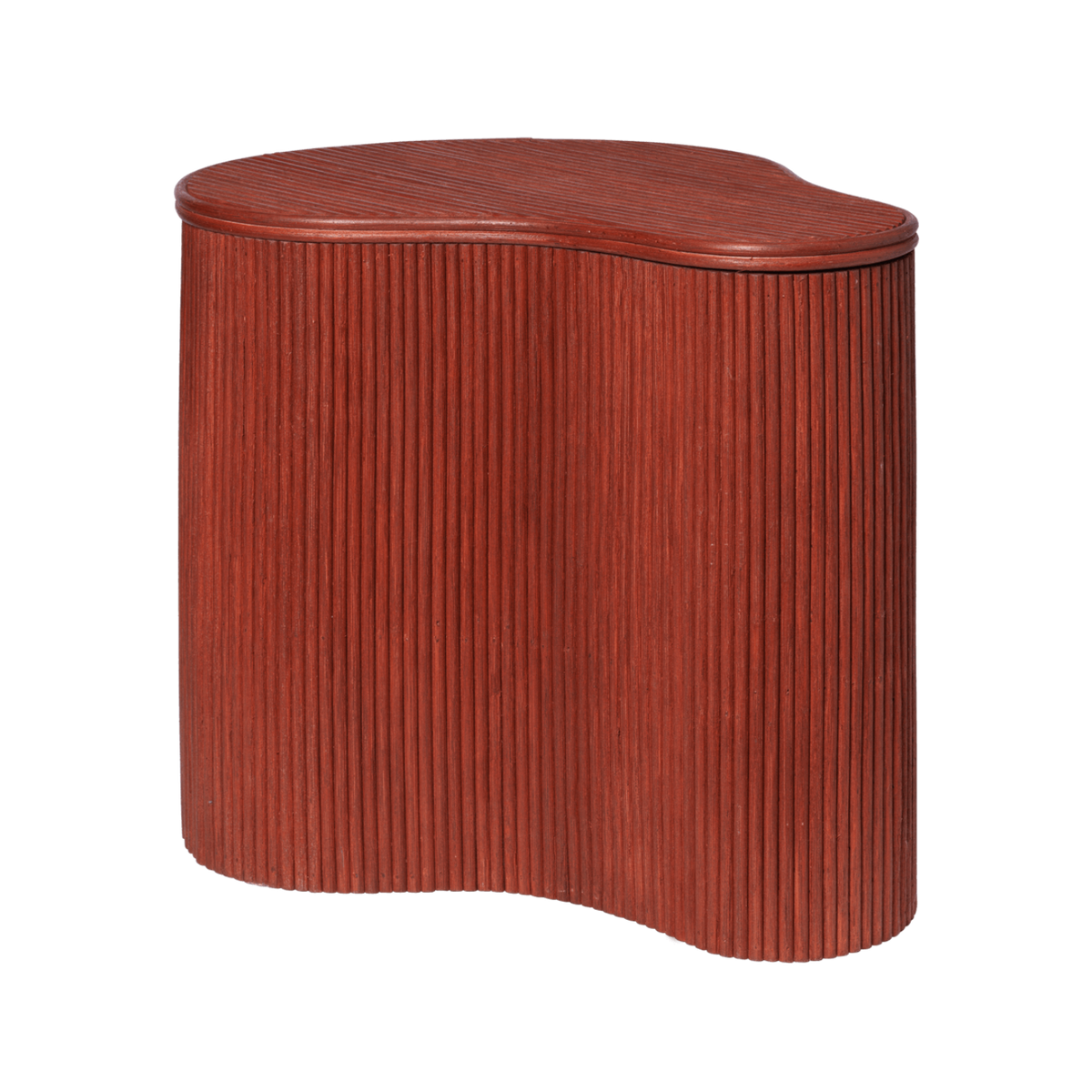 Stolik z pojemnikiem ISOLA rdzawoczerwony – ferm LIVING