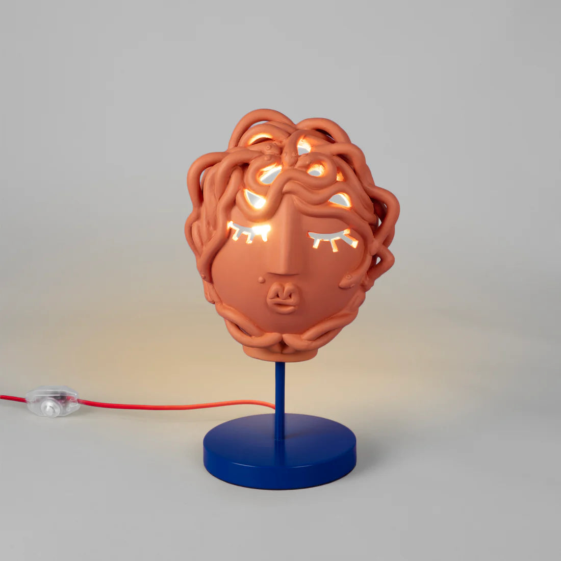 Magna Graecia Tischlampe - Medusa Terrakotta