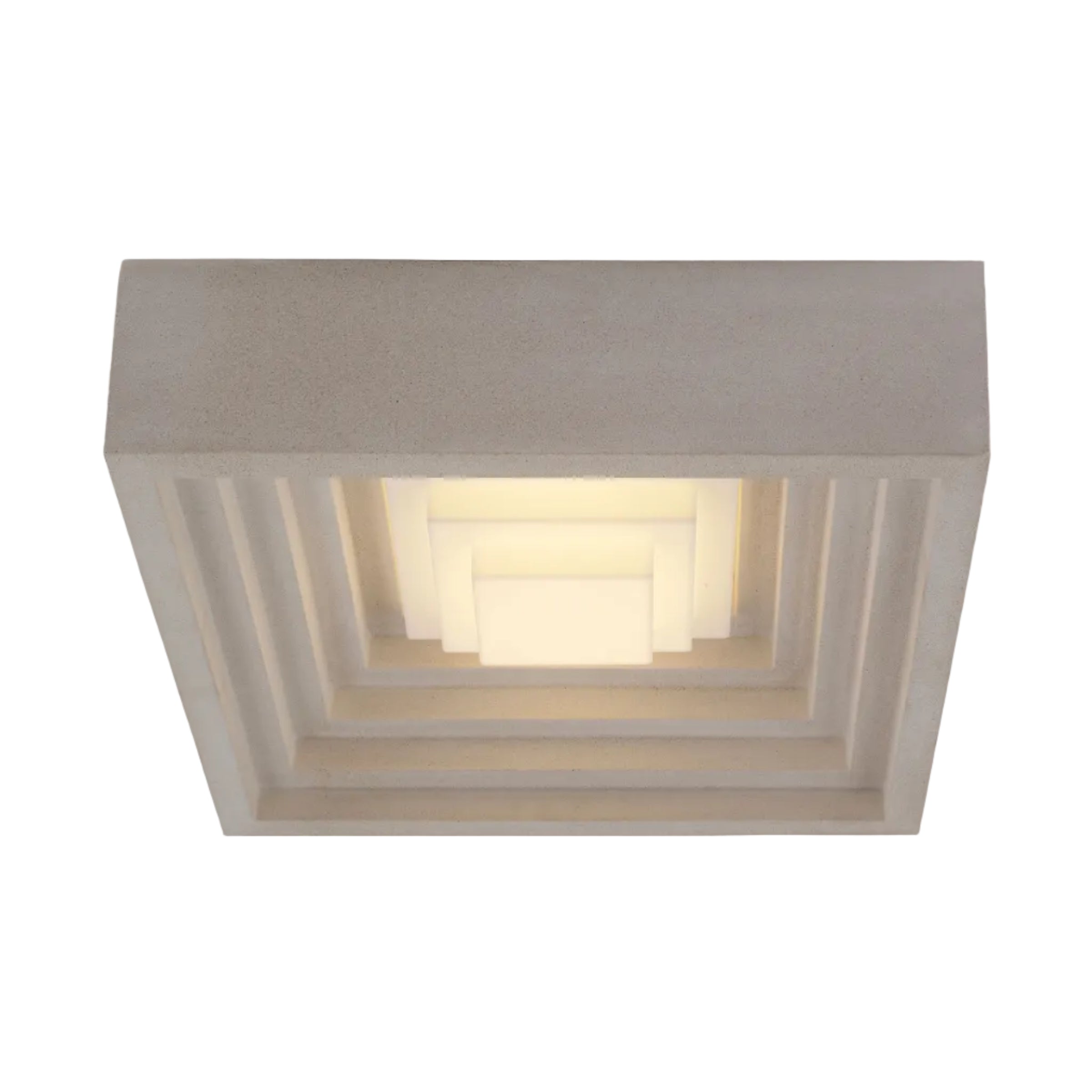 PANTHEUM Beige Wall Sconce in Jesmonite