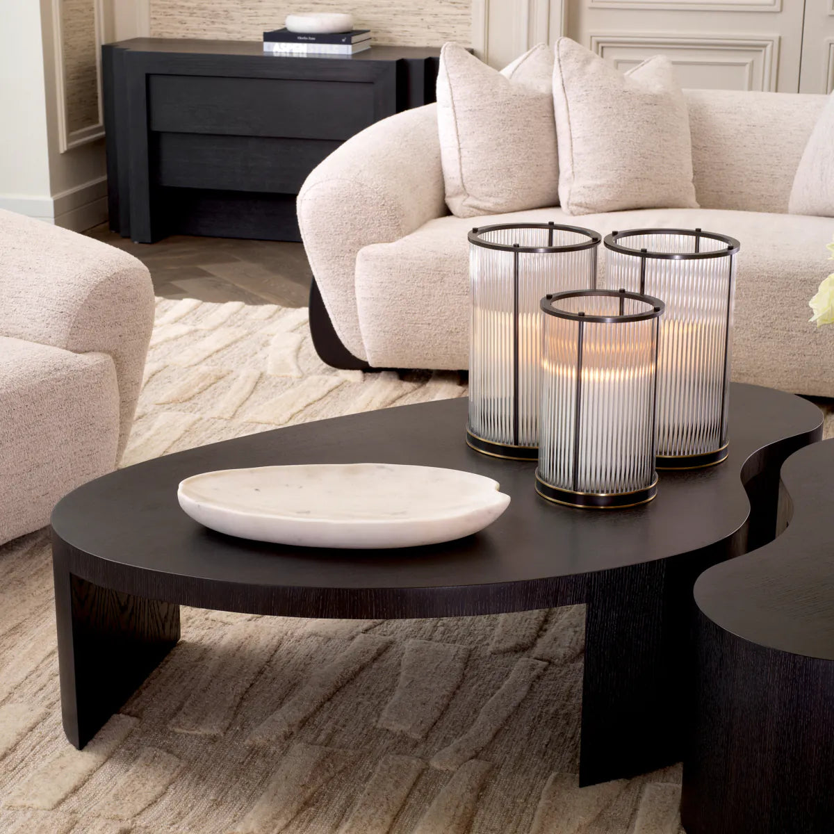 ANCONA coffee table in graphite oak veneer