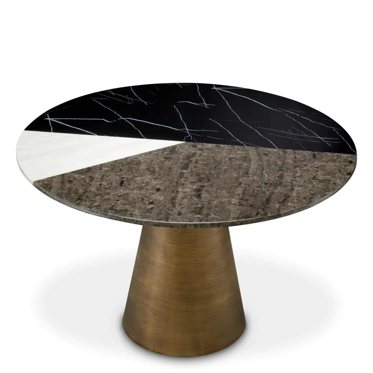 TRICOLORI Round Table Brushed Copper