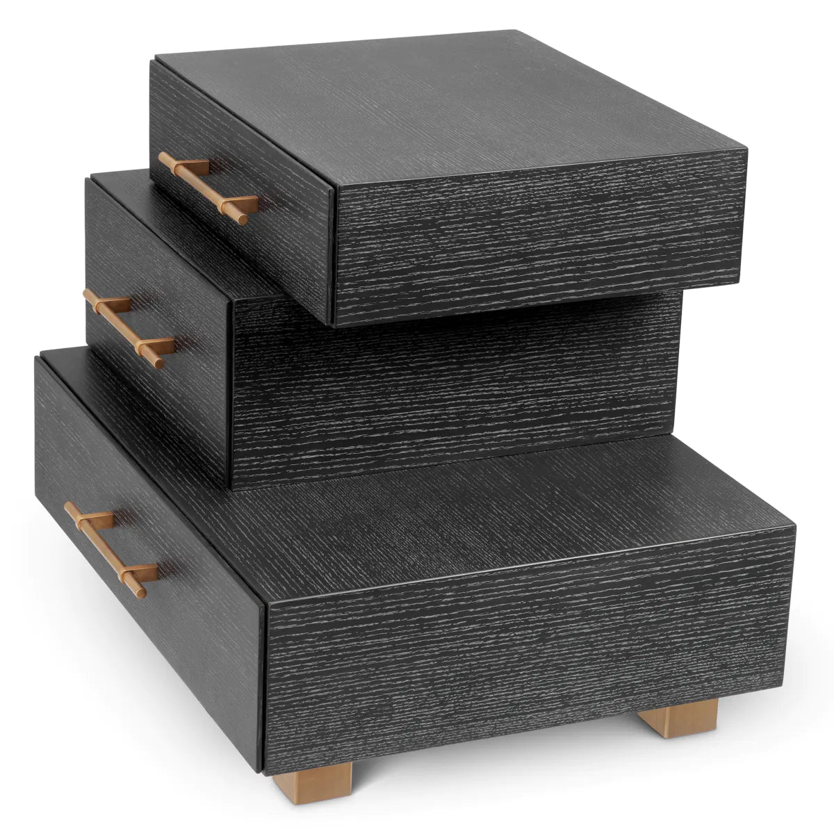 EVENDALE nightstand black oak veneer