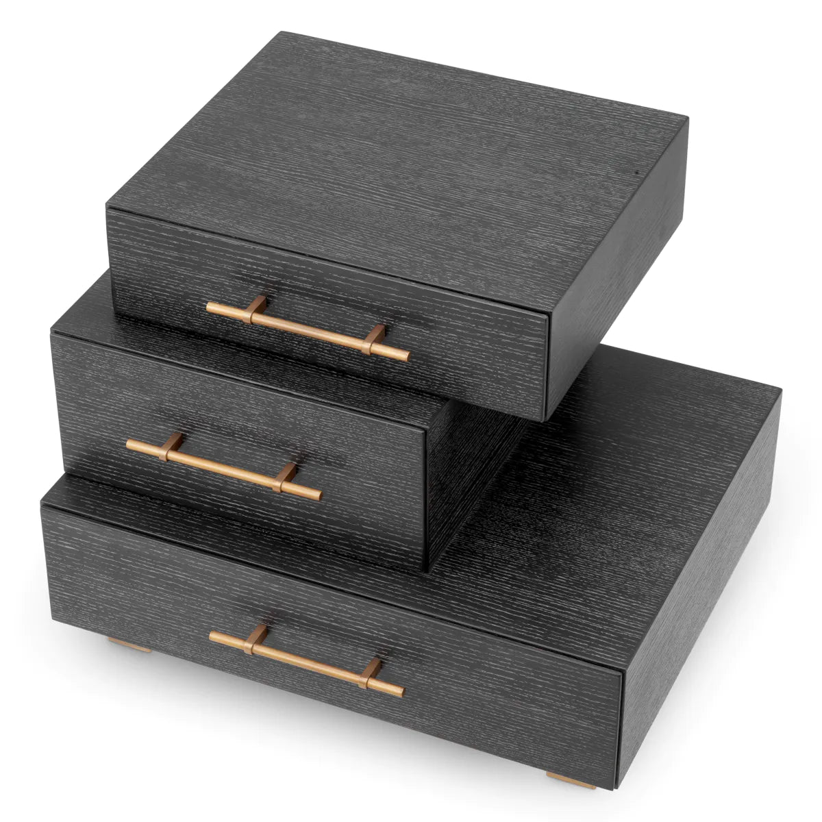 EVENDALE nightstand black oak veneer